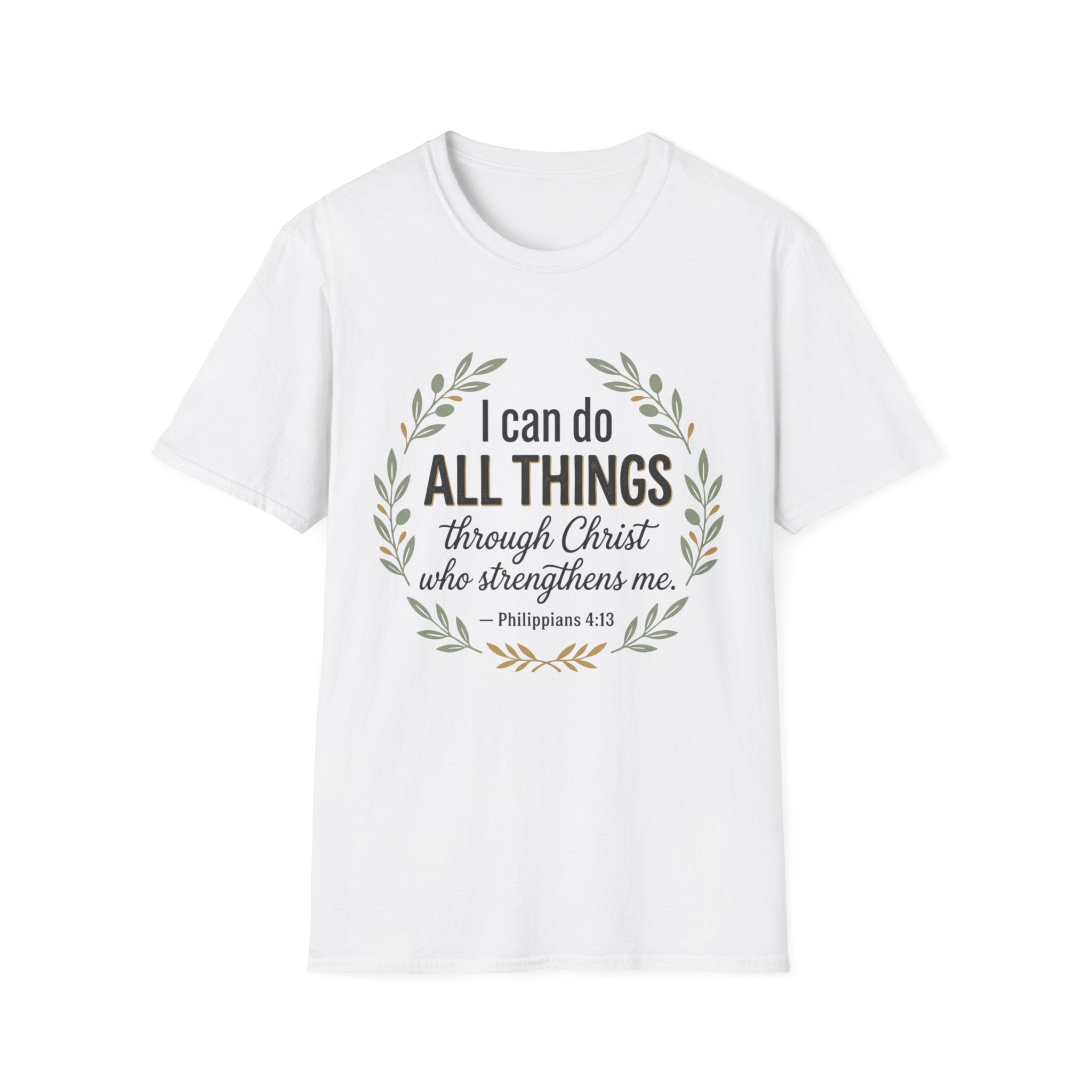 Bible Verses Inspired Tee Shirt — Inspirational Faith Tee with Scripture Text