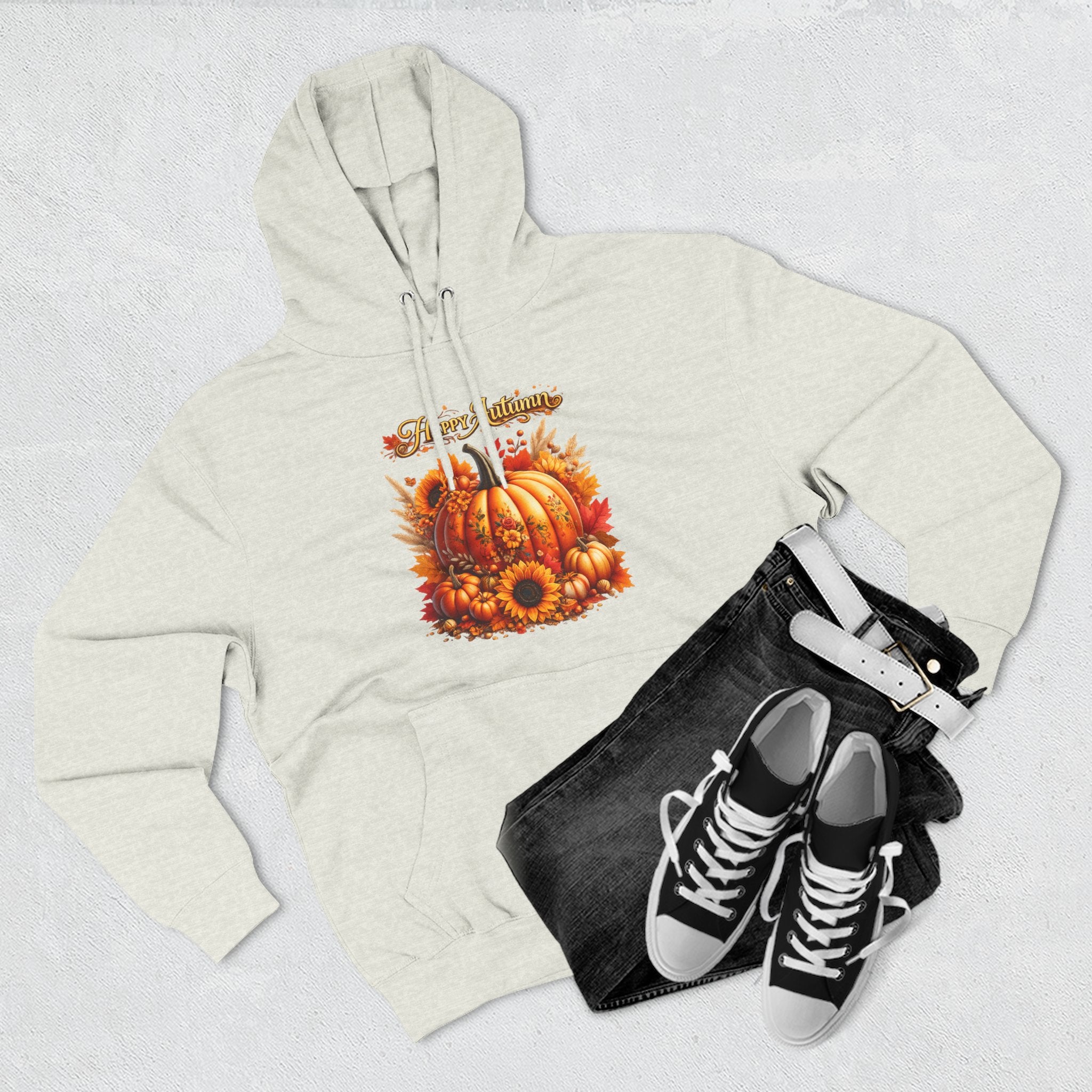 Autumn  - Fall Pumpkin Hoodie - Harvest Sunflower Fall Sweatshirt