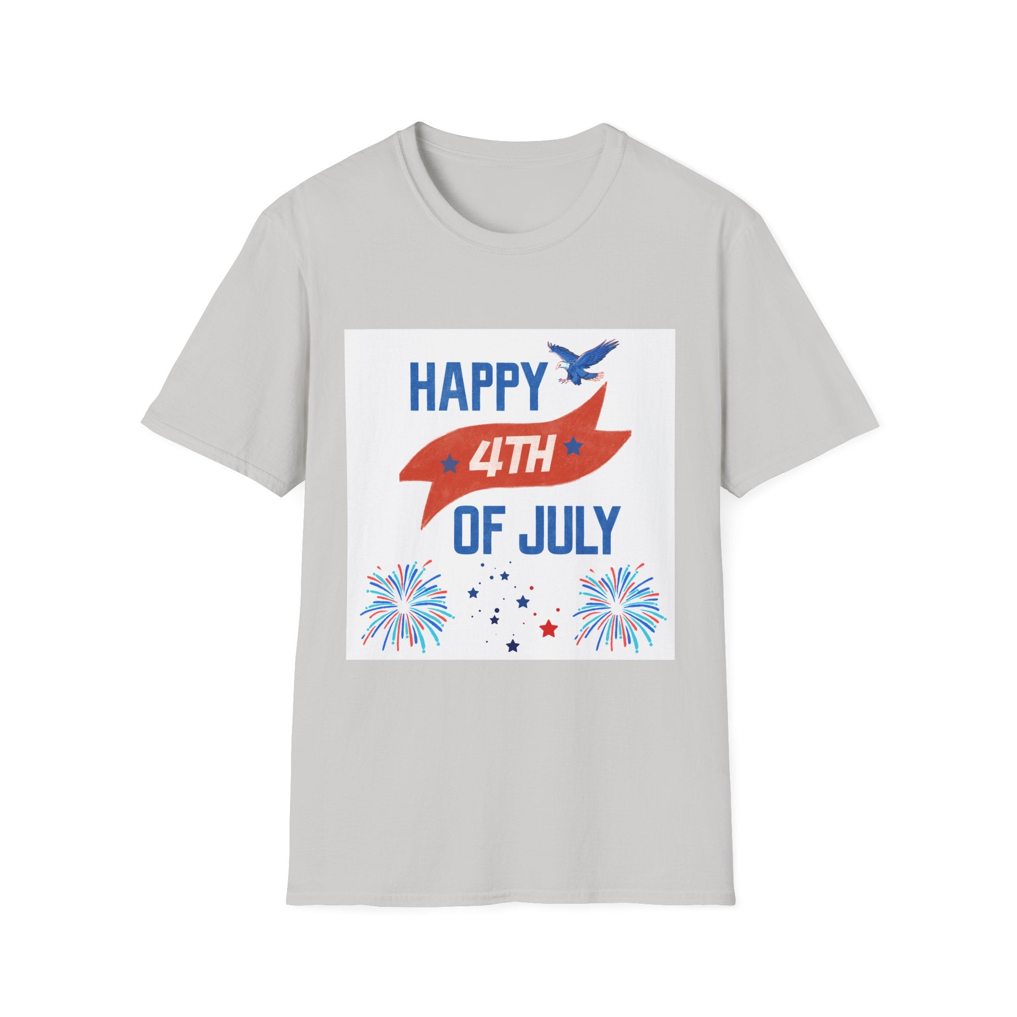 Happy 4th of July Eagle T-Shirt | Patriotic Fireworks Tee