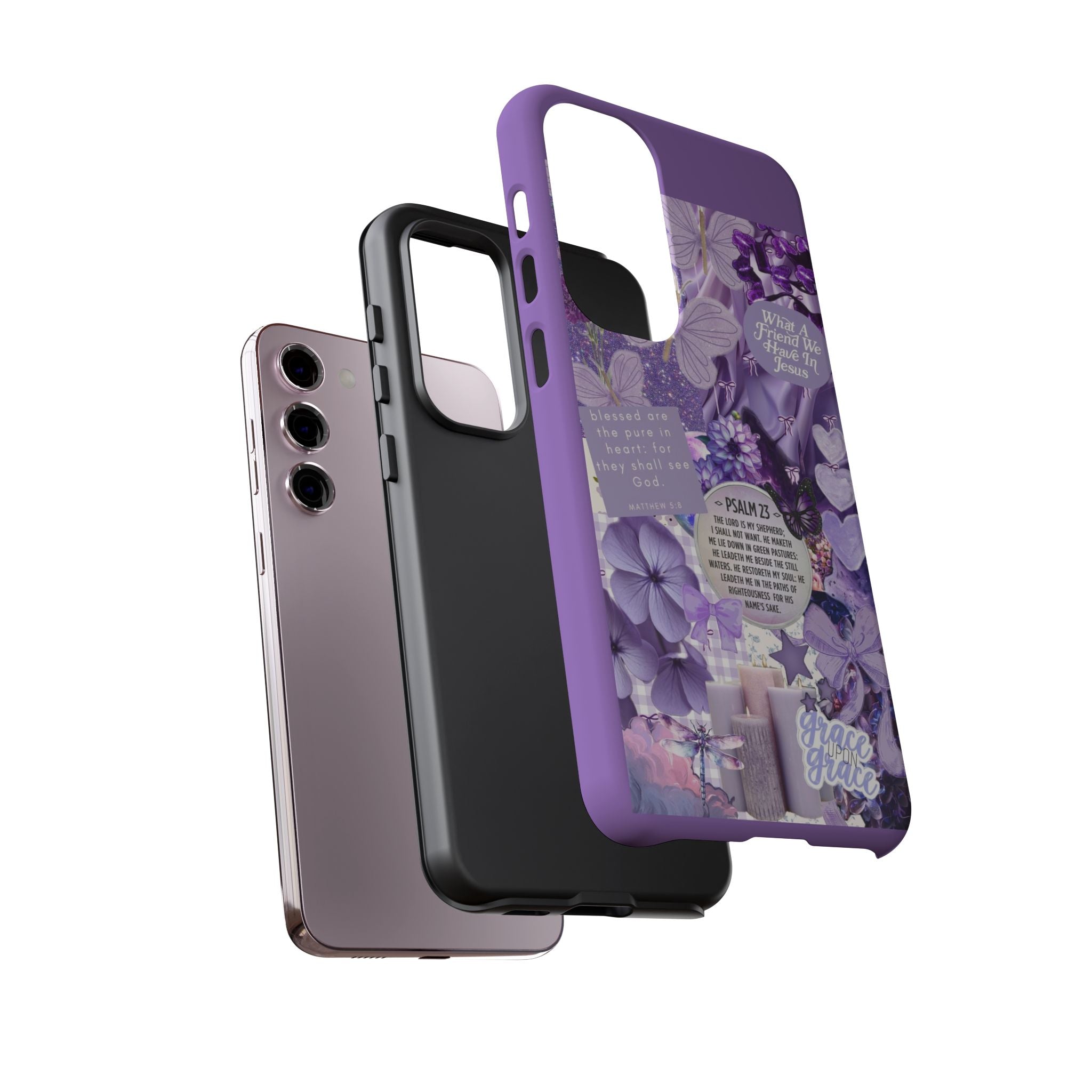 Bible Verse phone case - His Love Never Fails Psalm Phone Case — Floral Christian Scripture iPhone Cover
