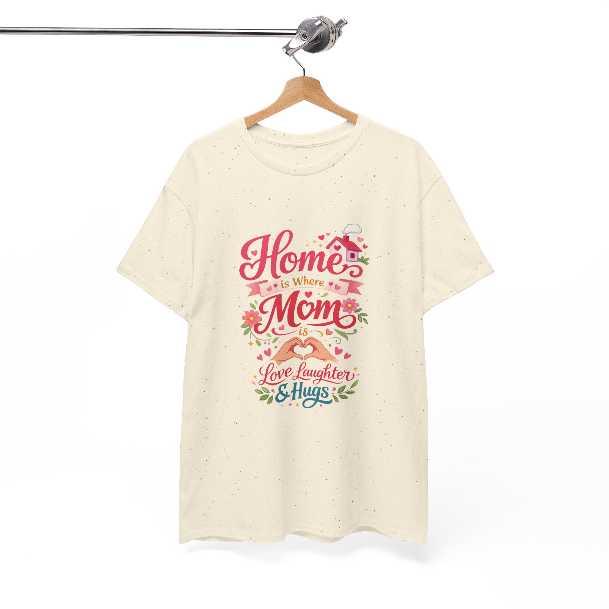 Mom Home T‑Shirt — “Home Is Where Mom Is” Floral Mother’s Day Tee