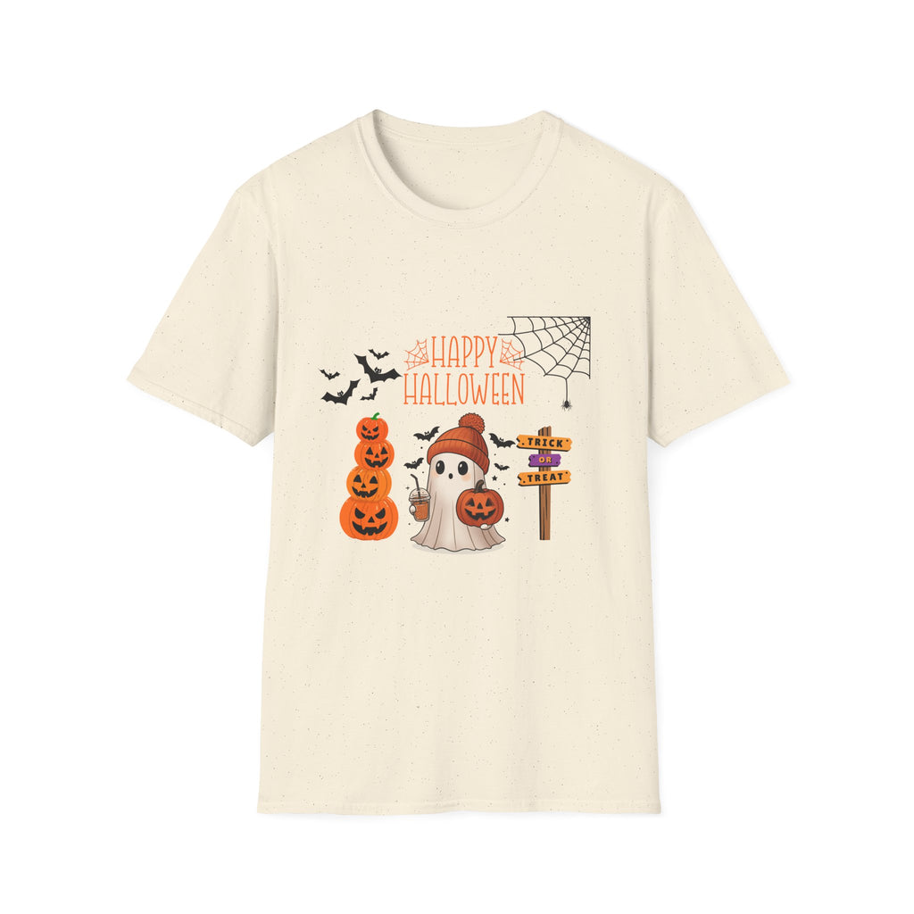 Halloween Cute Pumpkin Tee — "Happy Halloween" Graphic T-Shirt