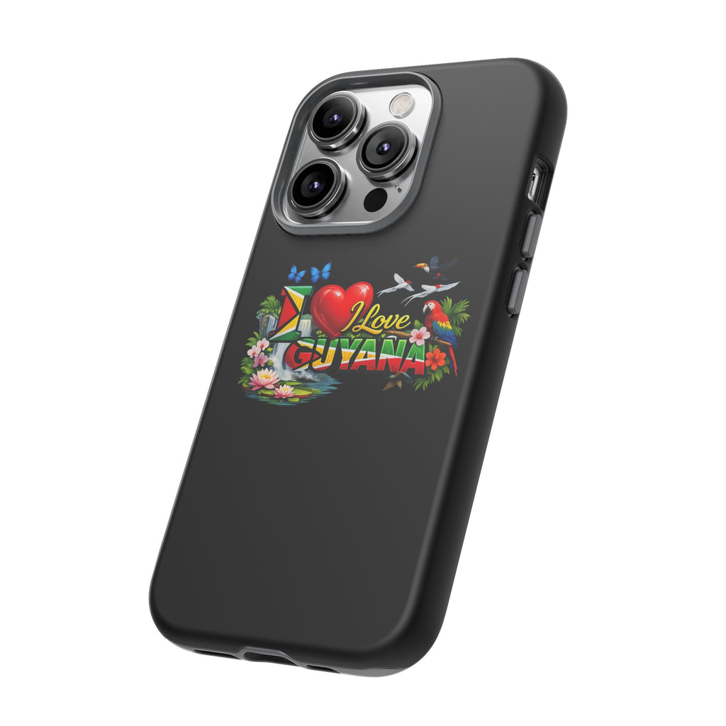 Phone case I Love Guyana Phone Case — Tough Protective Tropical Flag Design