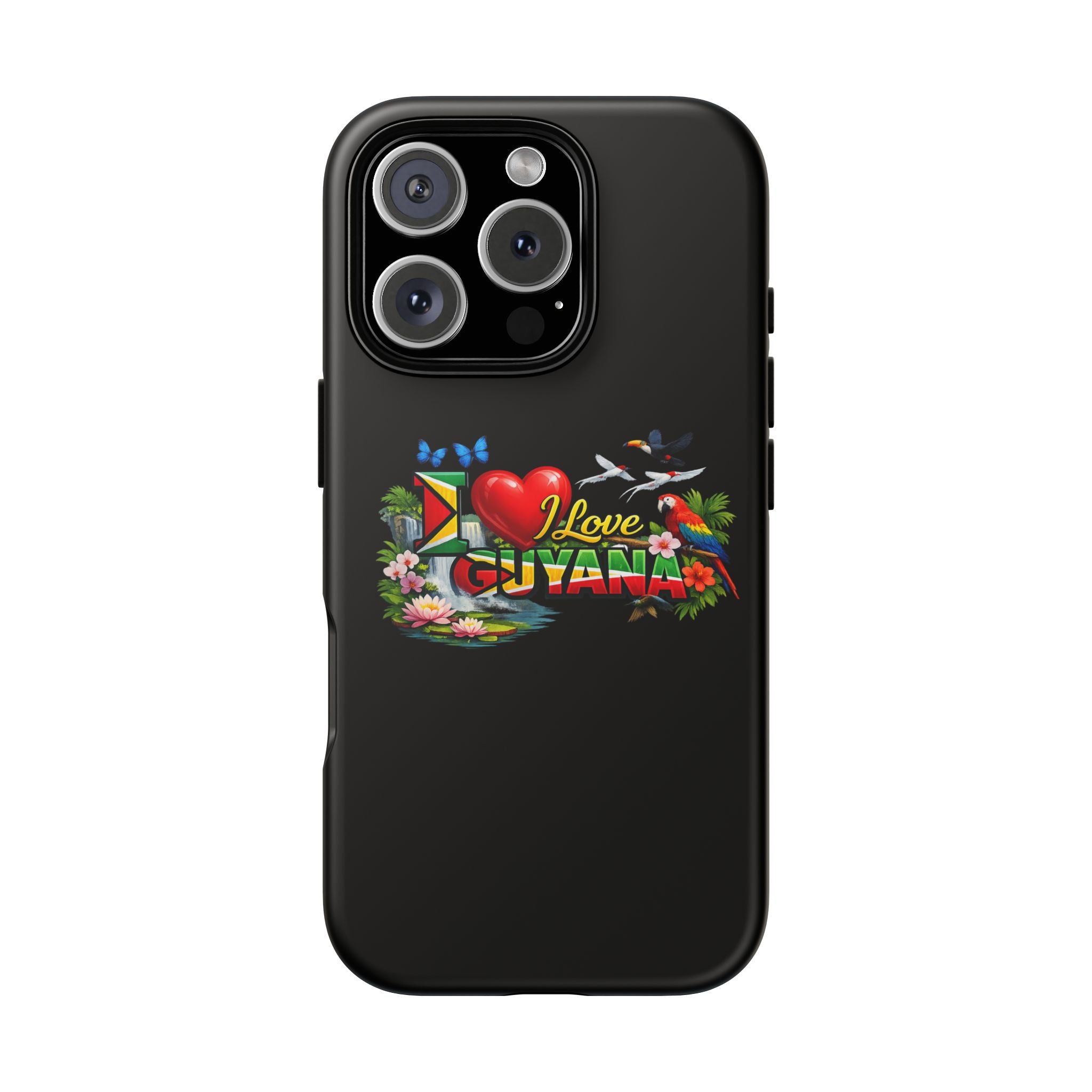Phone case I Love Guyana Phone Case — Tough Protective Tropical Flag Design