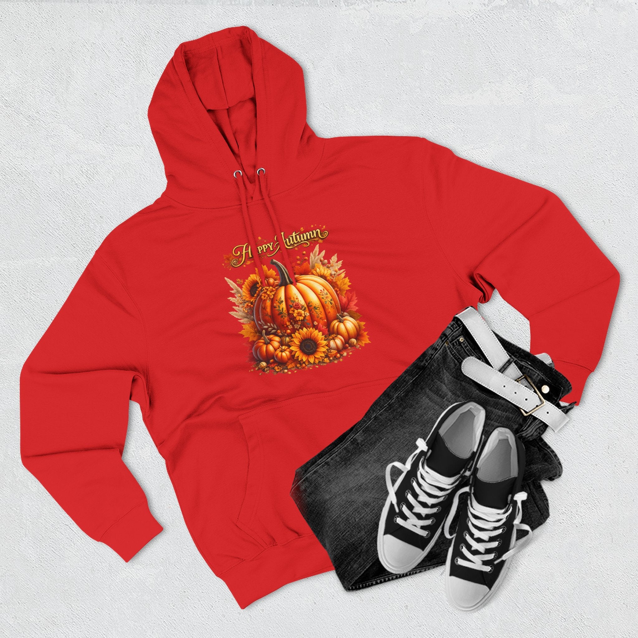 Autumn  - Fall Pumpkin Hoodie - Harvest Sunflower Fall Sweatshirt