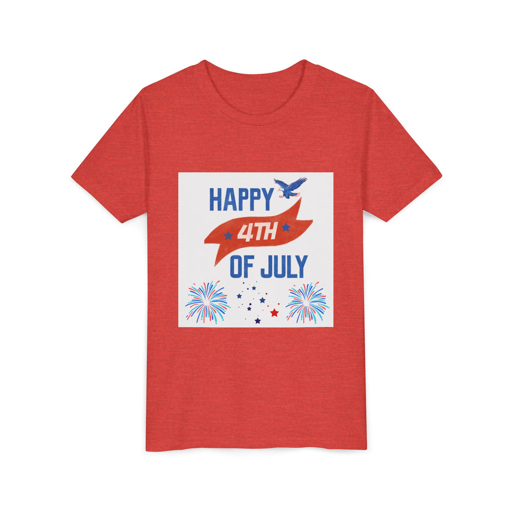 Happy 4th of July Youth Tee | Fireworks Patriotic Shirt