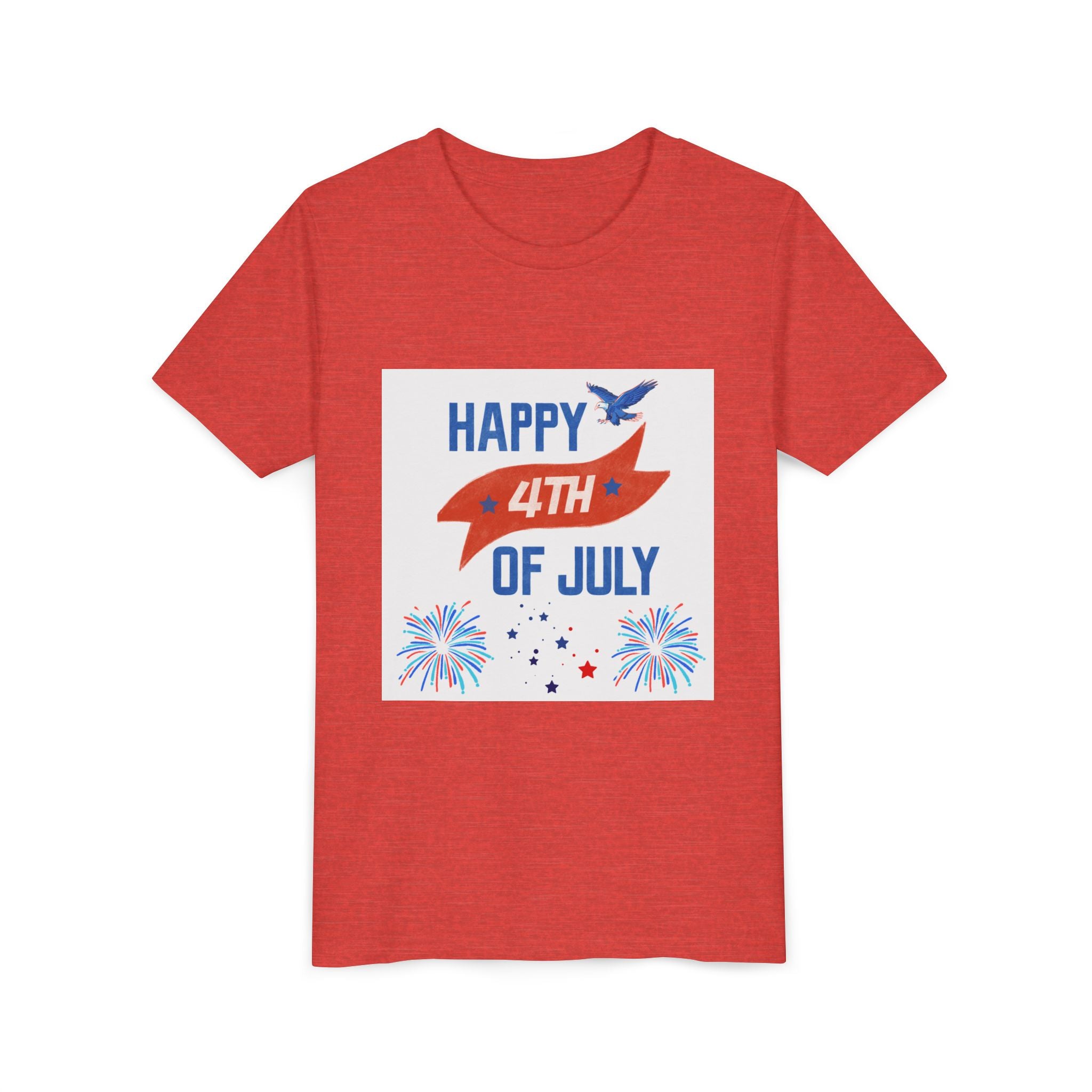 Happy 4th of July Youth Tee | Fireworks Patriotic Shirt
