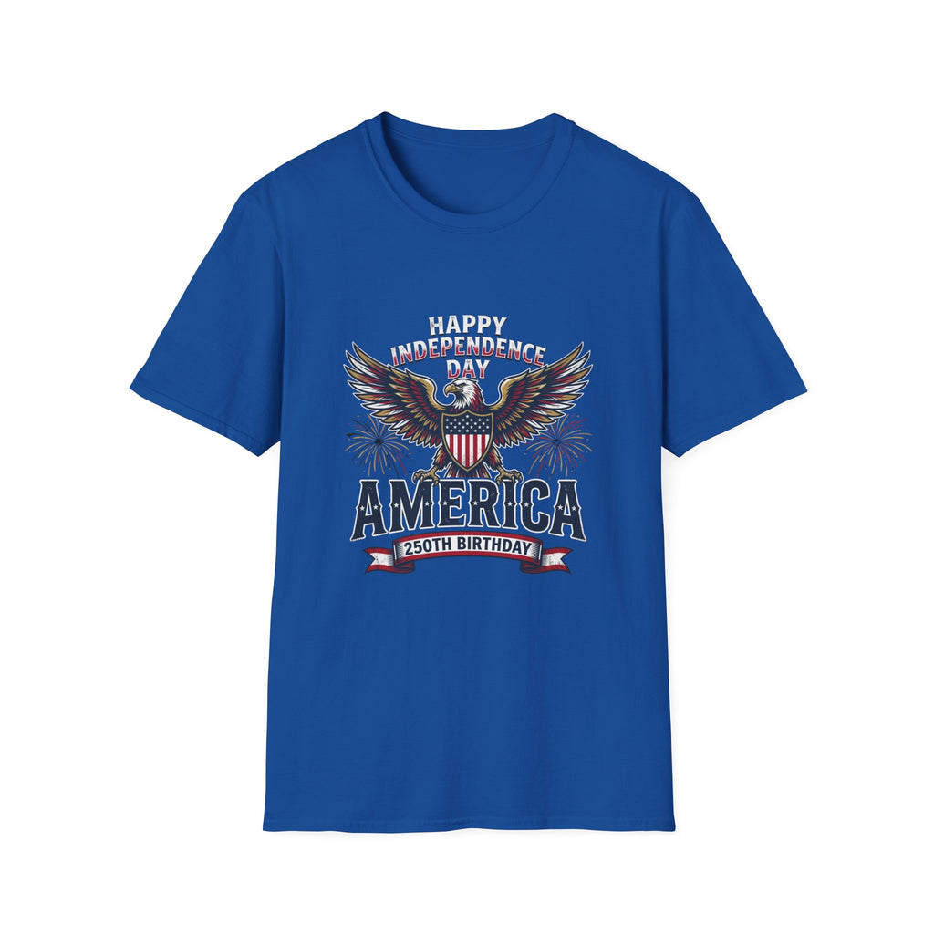 4th of July Independence Day Tee Eagle T-Shirt — "Happy Independence Day" USA Patriotic Tee
