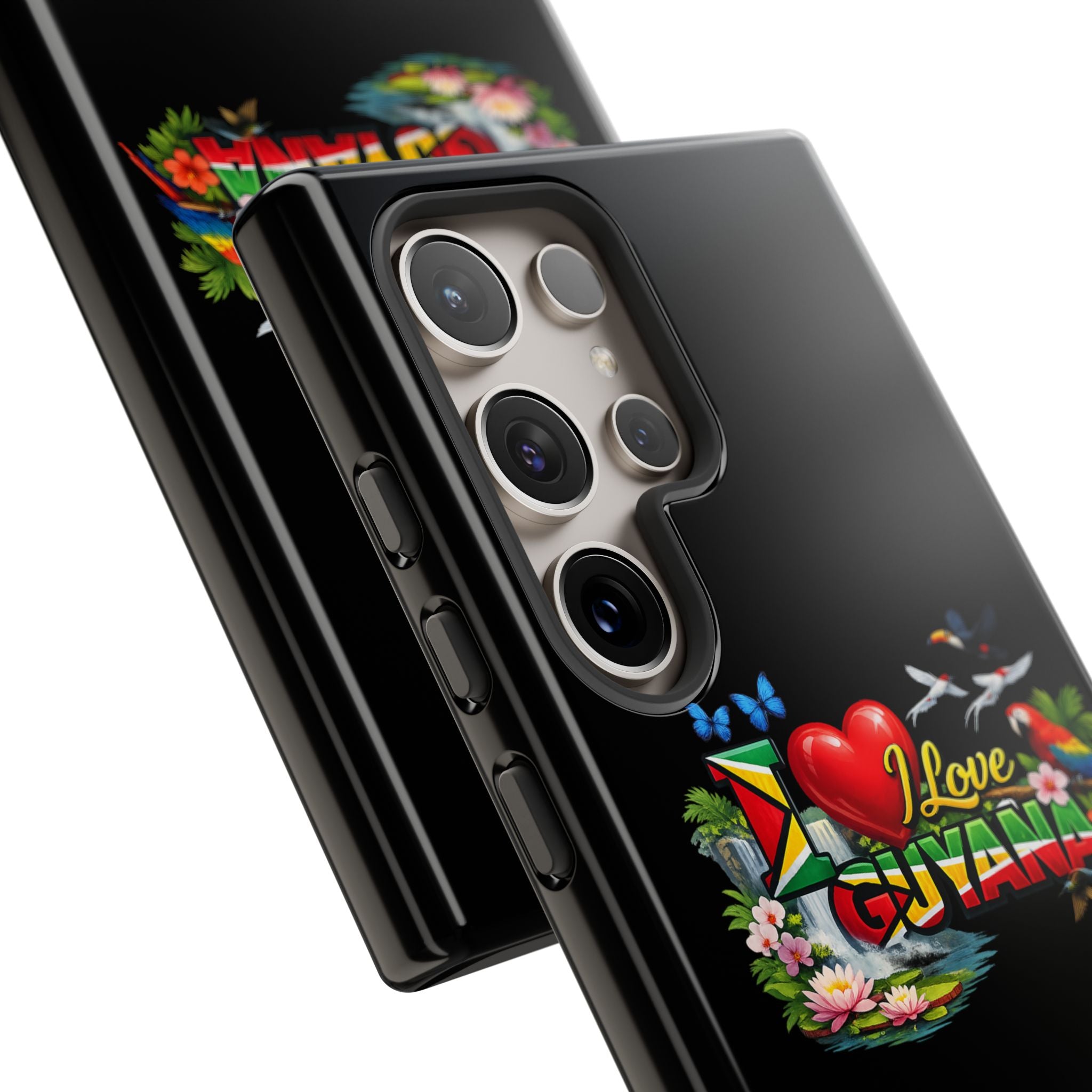 Phone case I Love Guyana Phone Case — Tough Protective Tropical Flag Design