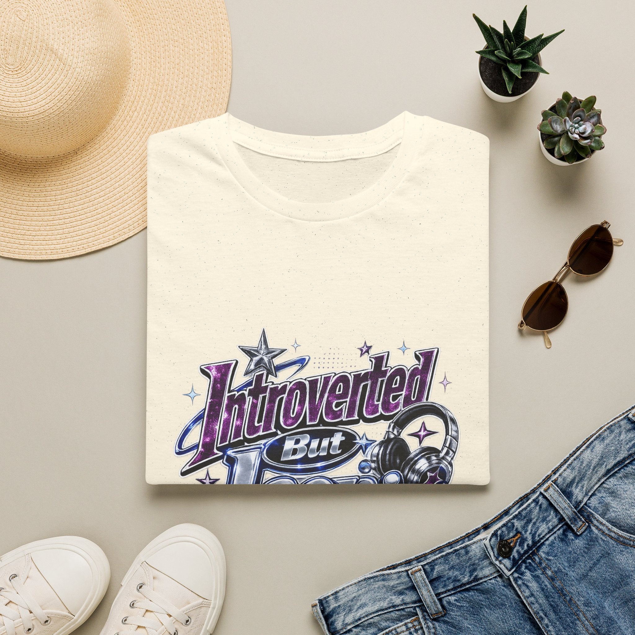 Introverted But Iconic T-Shirt – Retro Star Graphic Tee for Quiet Confidence