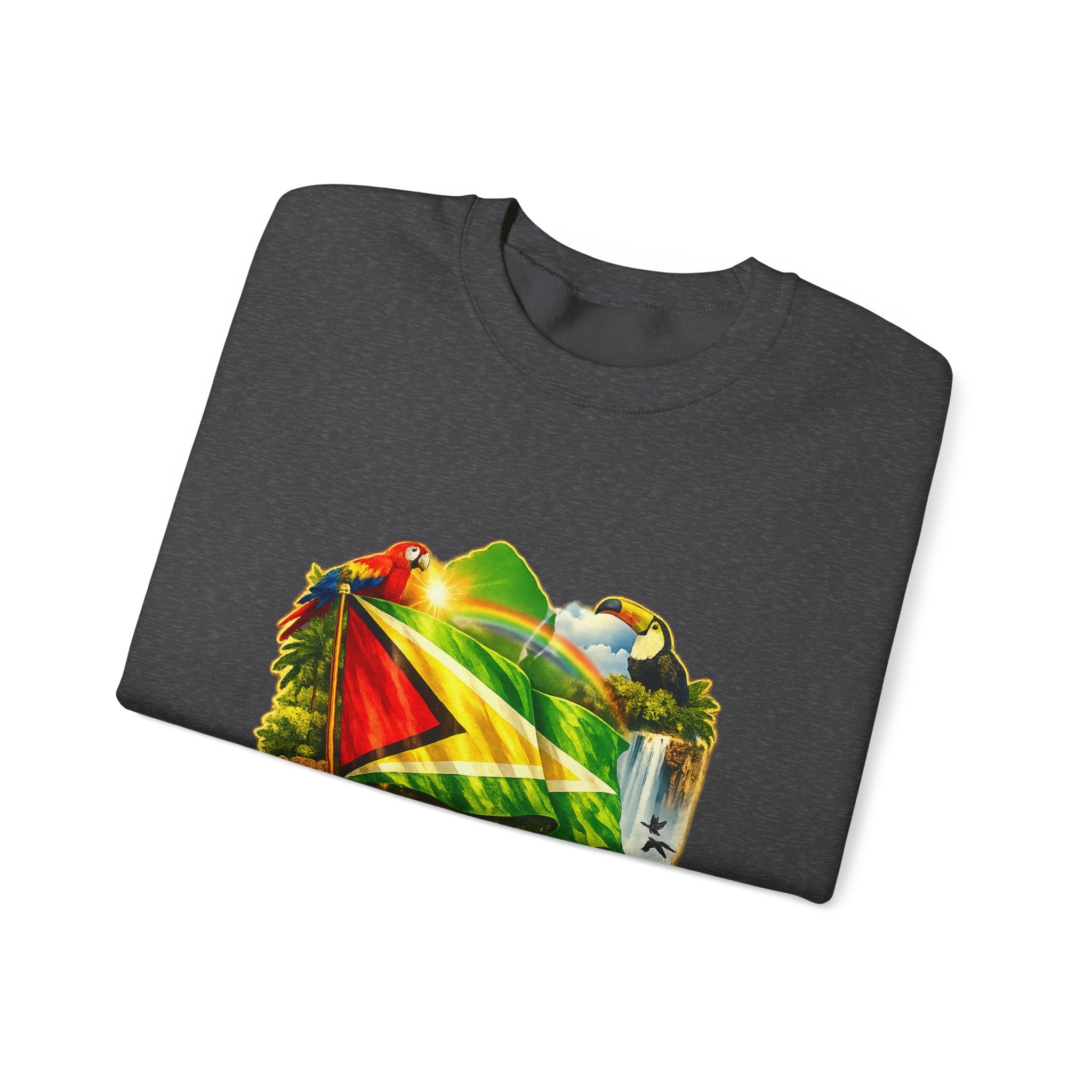 Guyana Flag & Wildlife Sweatshirt — "One People, One Nation, One Destiny" Crewneck