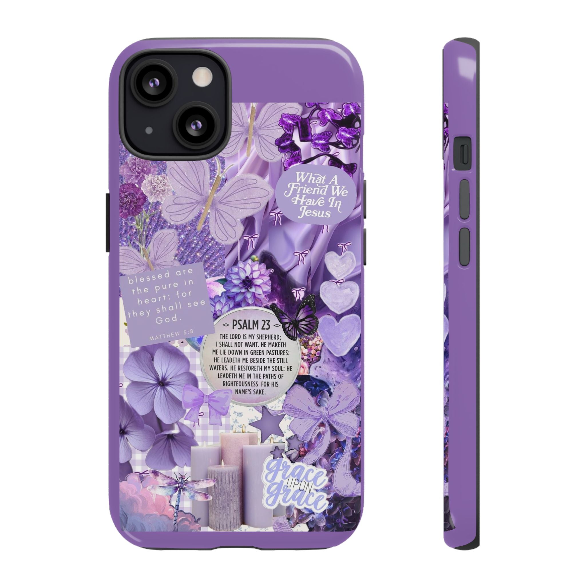 Bible Verse phone case - His Love Never Fails Psalm Phone Case — Floral Christian Scripture iPhone Cover
