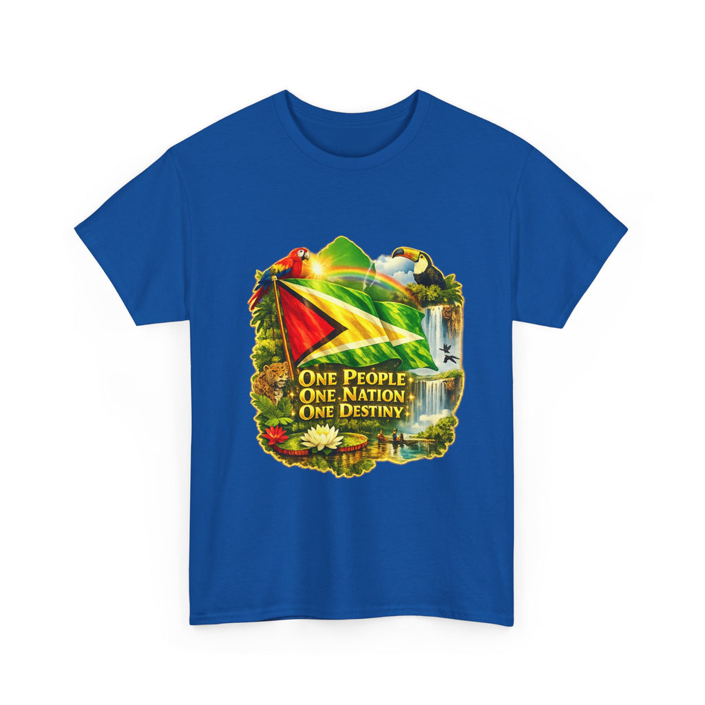 Guyana Flag T-Shirt  unisex – "One People, One Nation, One Destiny" Patriotic Tee