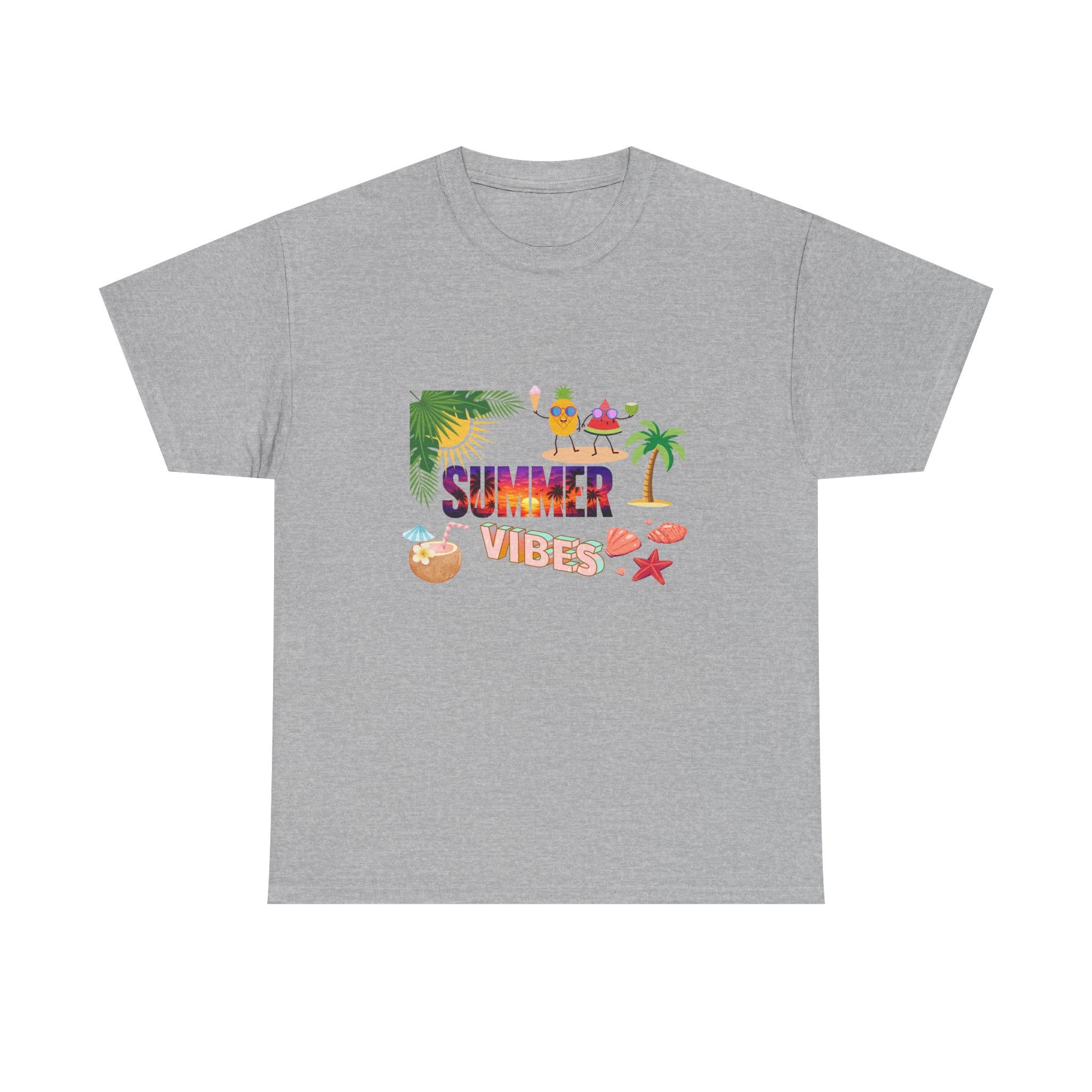 Summer Vibes T-Shirt — Tropical Beach Graphic Tee