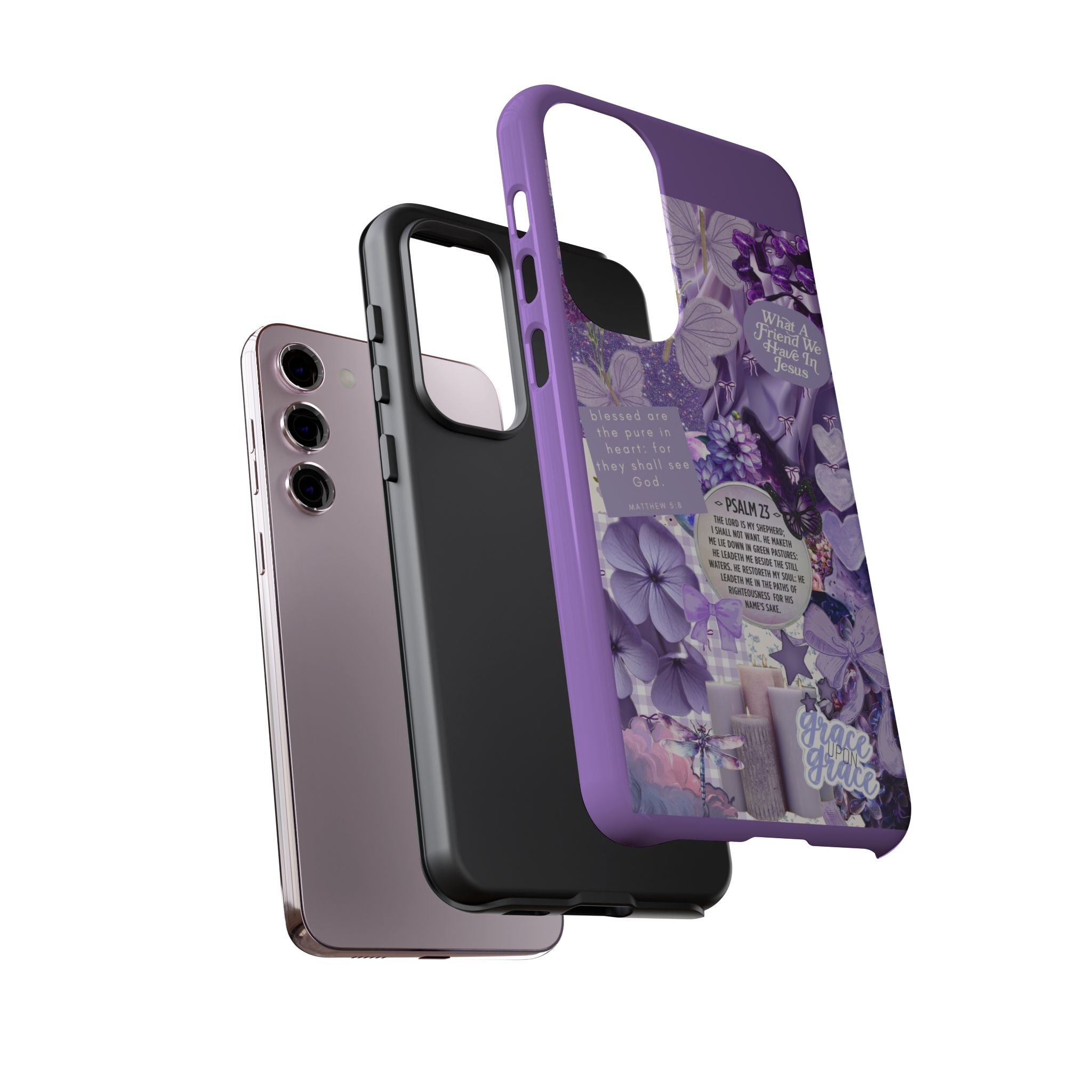 Bible Verse phone case - His Love Never Fails Psalm Phone Case — Floral Christian Scripture iPhone Cover