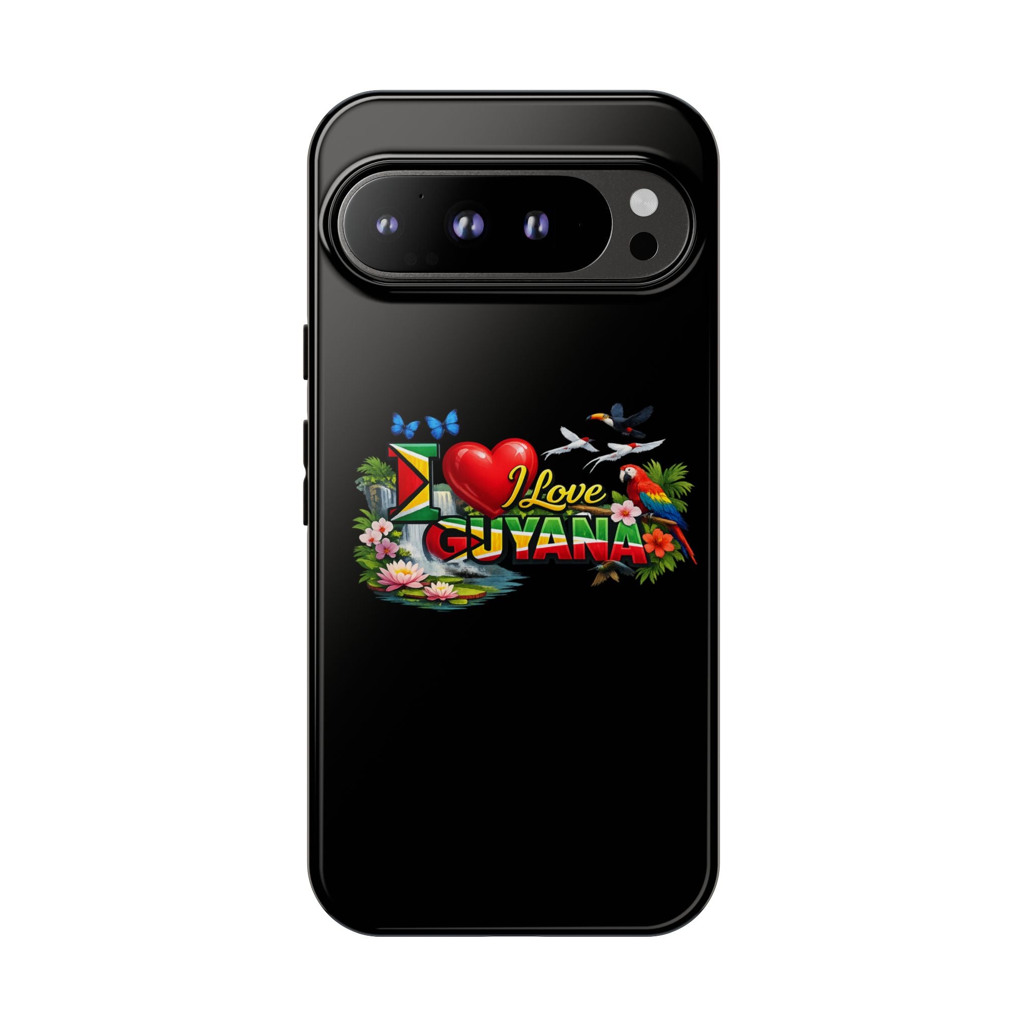 Phone case I Love Guyana Phone Case — Tough Protective Tropical Flag Design