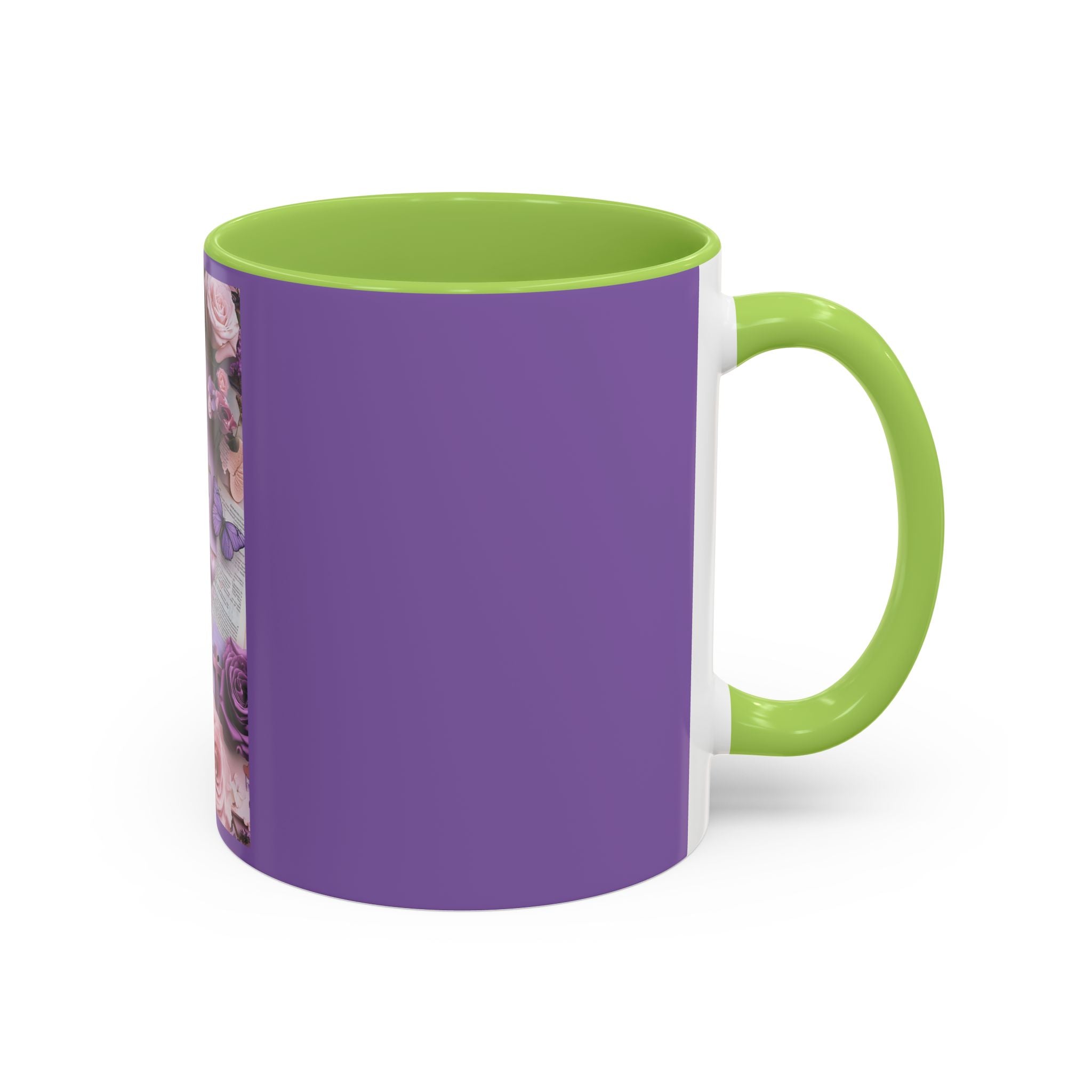 Coffee Mug — Floral Psalm Accent Mug (11/15 oz)