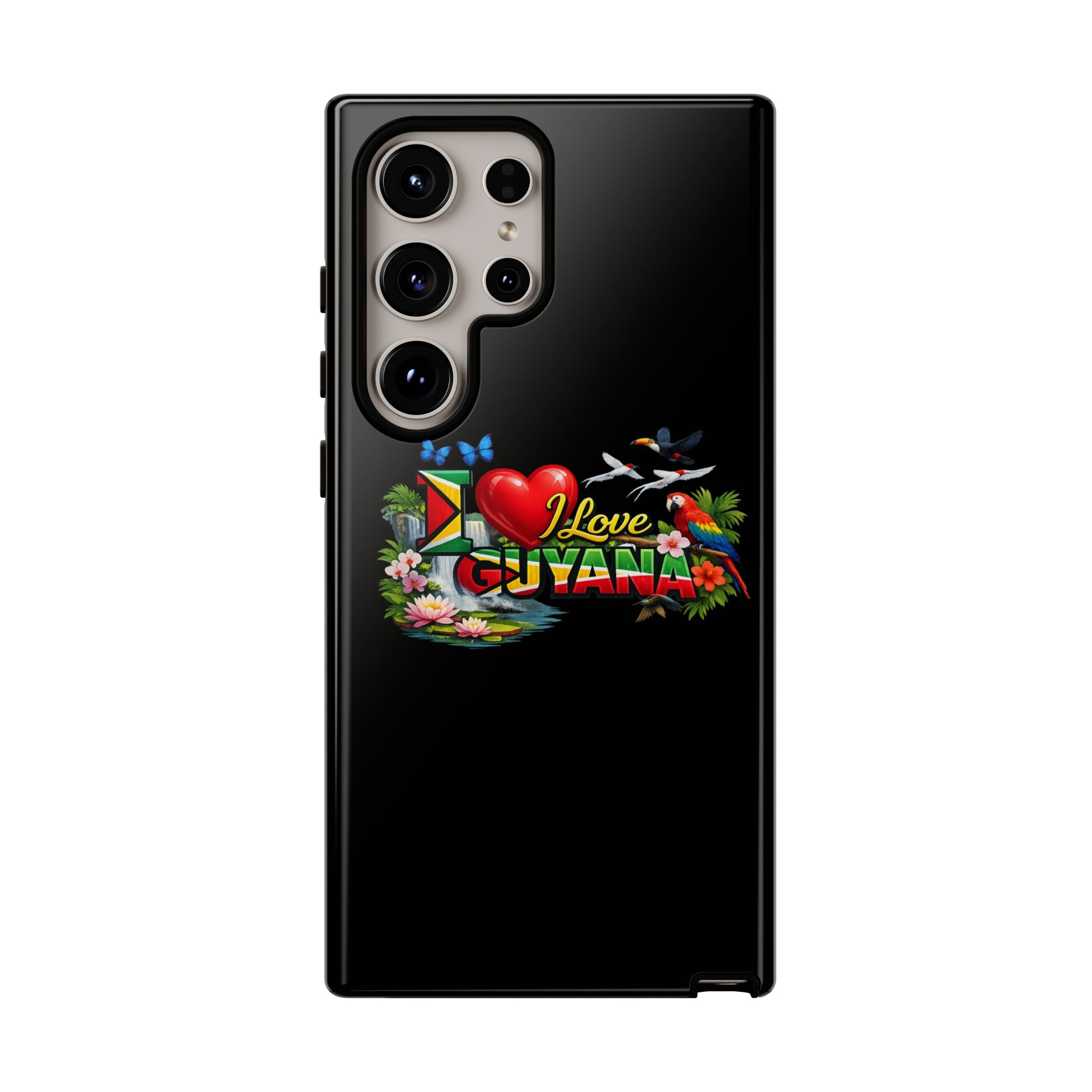 Phone case I Love Guyana Phone Case — Tough Protective Tropical Flag Design