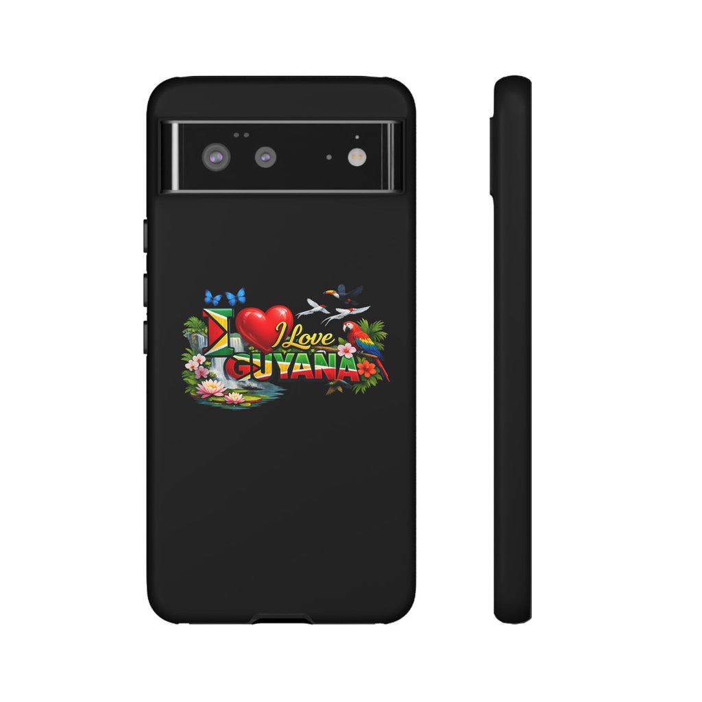Phone case I Love Guyana Phone Case — Tough Protective Tropical Flag Design
