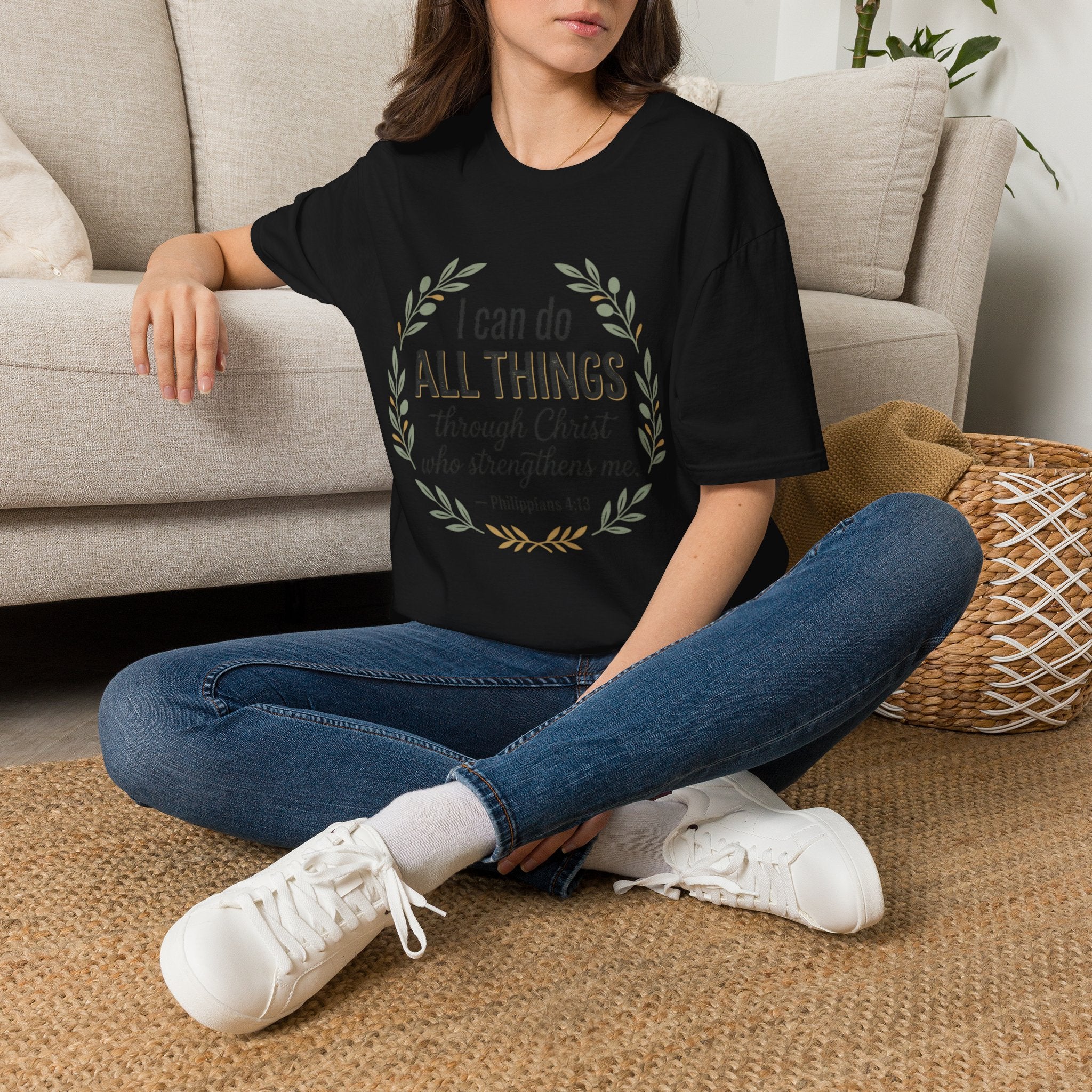 Bible Verses Inspired Tee Shirt — Inspirational Faith Tee with Scripture Text