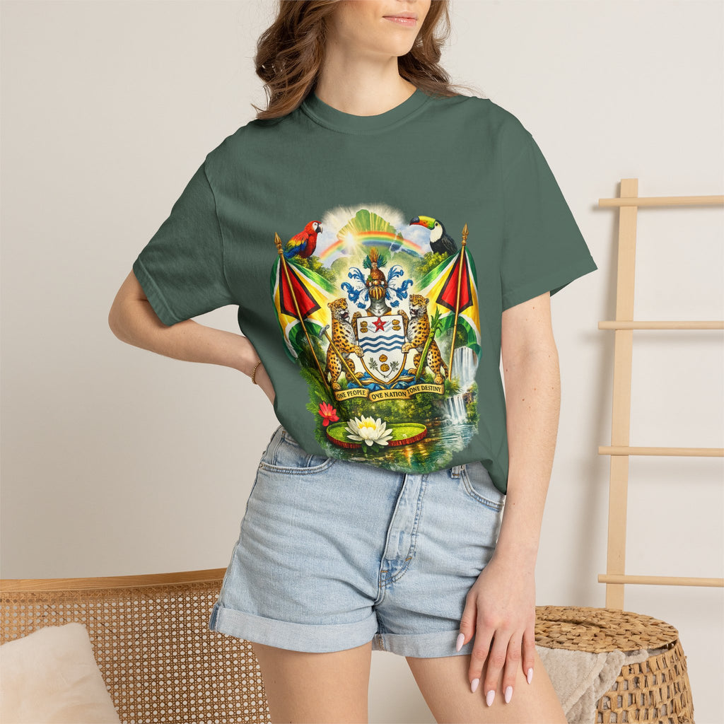 Guyana Coat of Arms T-Shirt  Men’s / Unisex T- Shirts — Guyanese National Emblem Tee