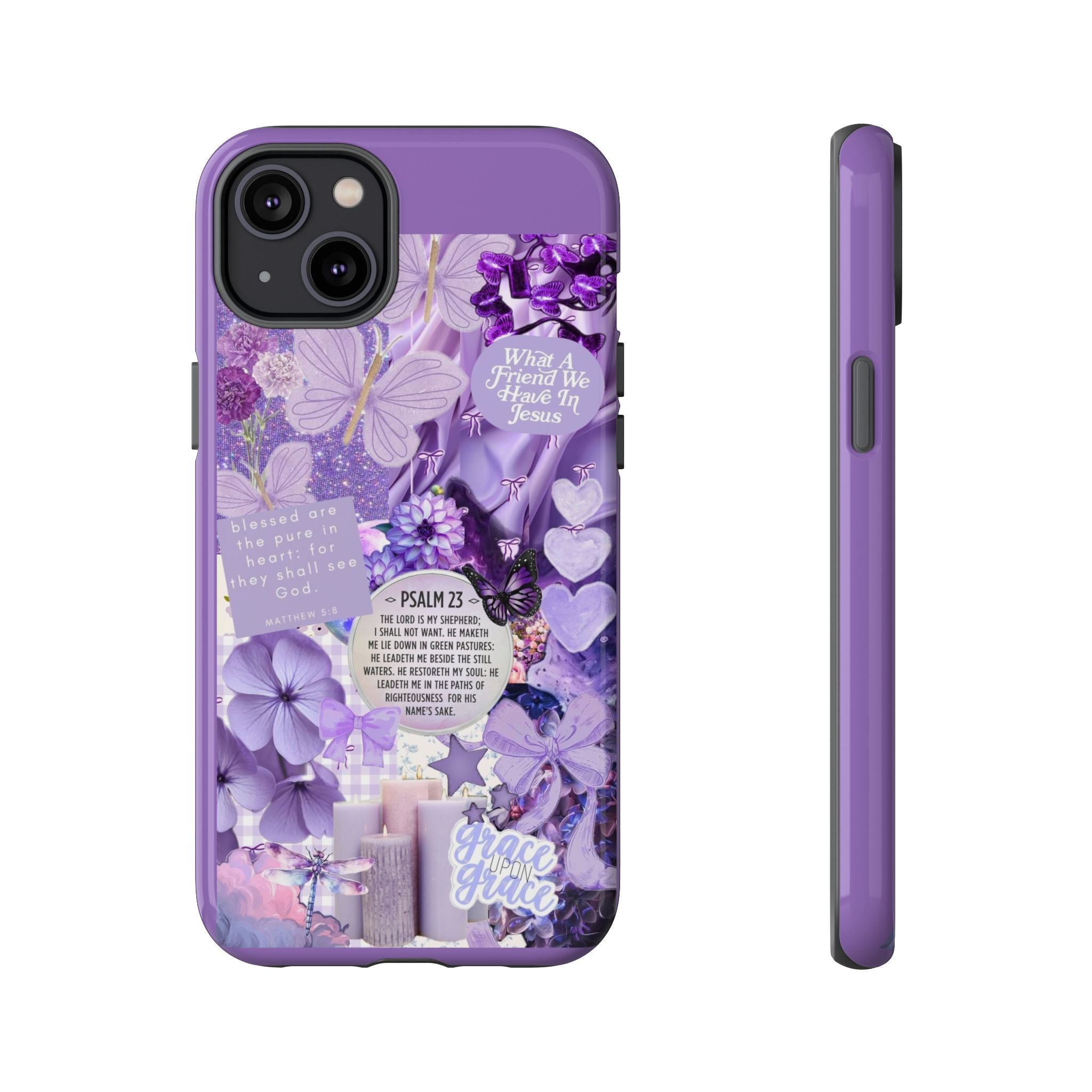 Bible Verse phone case - His Love Never Fails Psalm Phone Case — Floral Christian Scripture iPhone Cover
