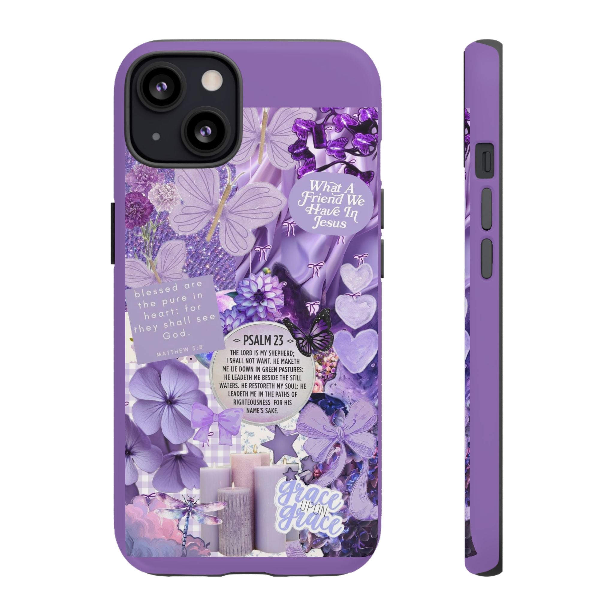 Bible Verse phone case - His Love Never Fails Psalm Phone Case — Floral Christian Scripture iPhone Cover