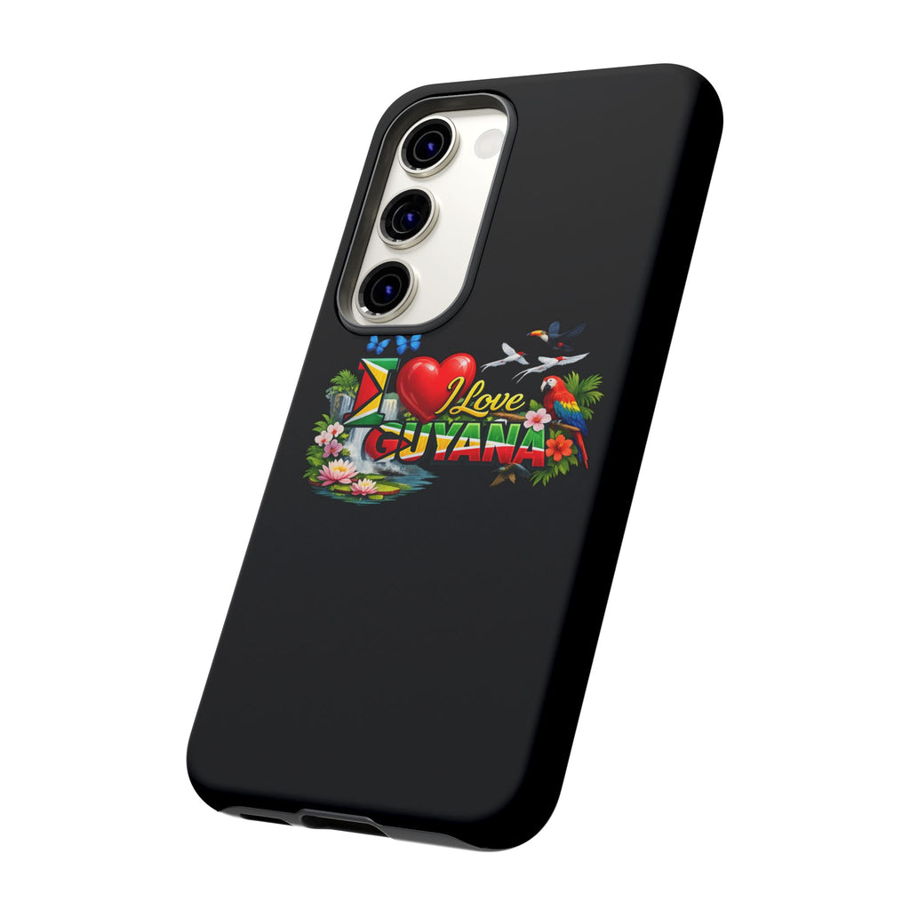 Phone case I Love Guyana Phone Case — Tough Protective Tropical Flag Design