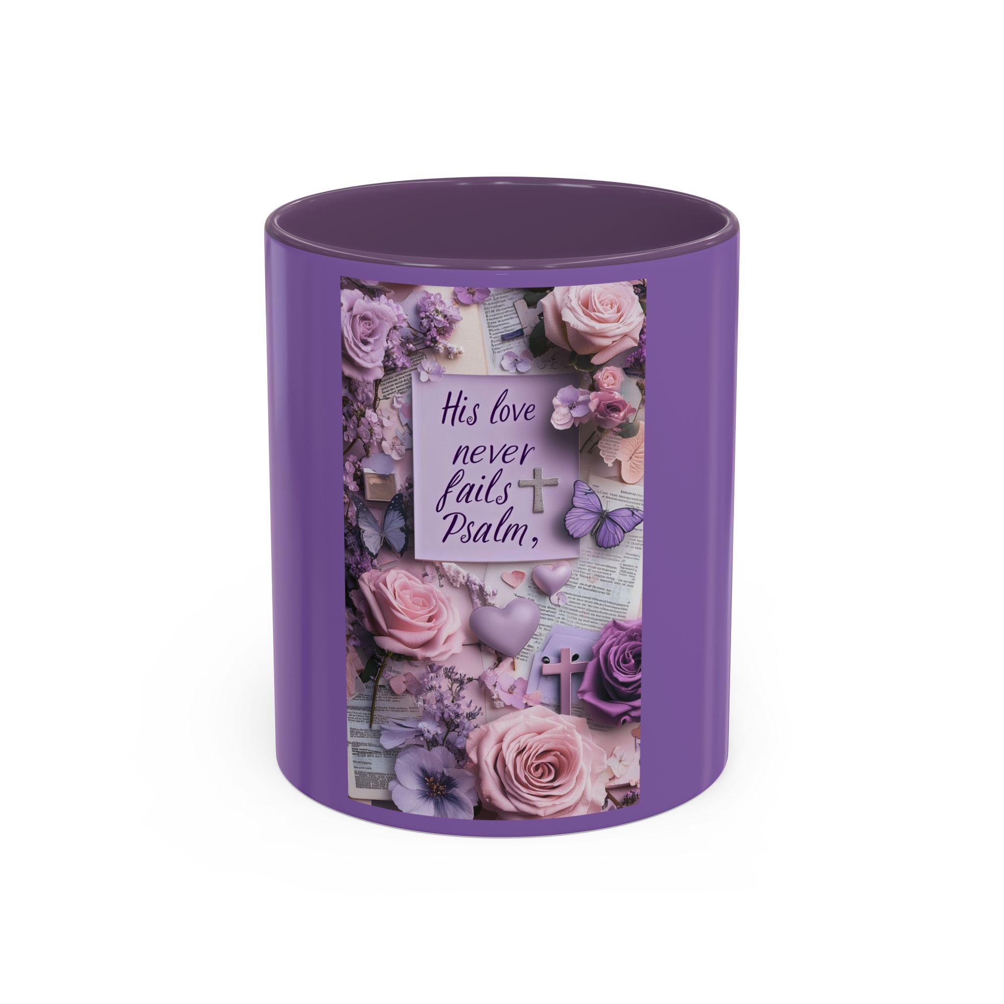 Coffee Mug — Floral Psalm Accent Mug (11/15 oz)