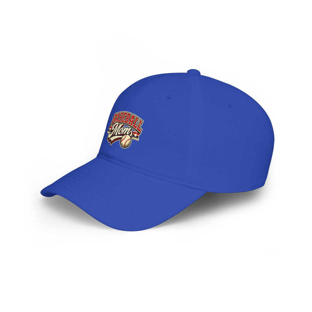 Baseball Mom hat – Low Profile Red Baseball Hat with 'Baseball Mom' Retro Logo