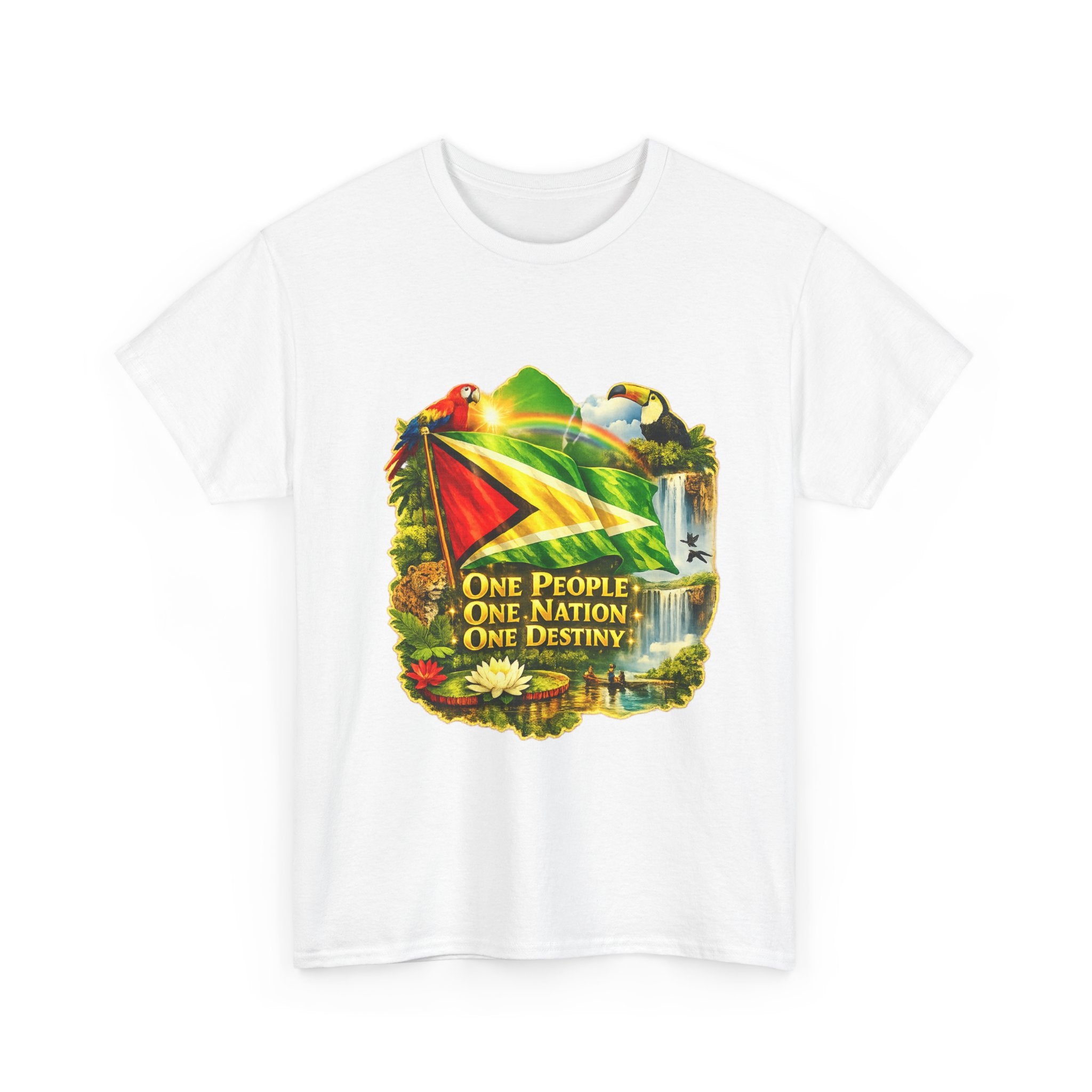 Guyana Flag T-Shirt  unisex – "One People, One Nation, One Destiny" Patriotic Tee
