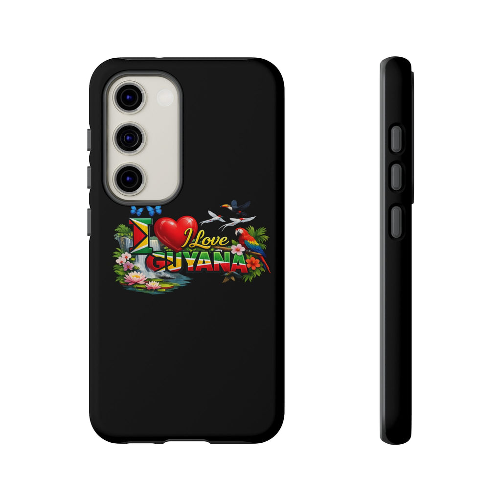Phone case I Love Guyana Phone Case — Tough Protective Tropical Flag Design