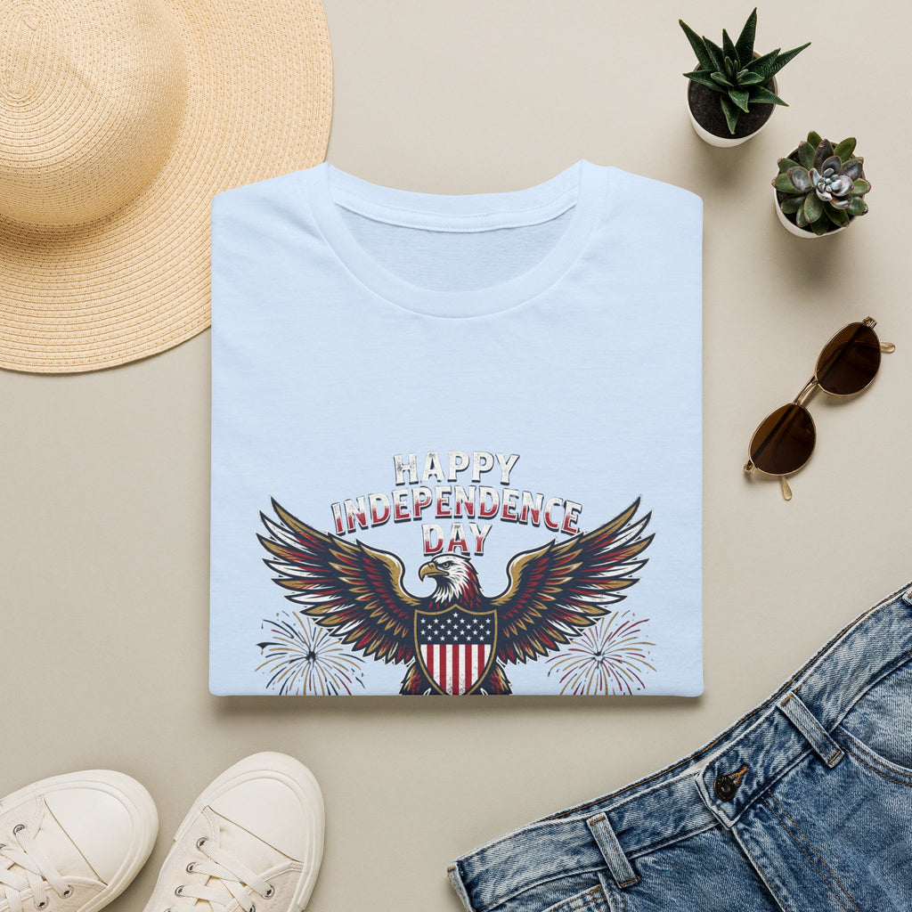 4th of July Independence Day Tee Eagle T-Shirt — "Happy Independence Day" USA Patriotic Tee