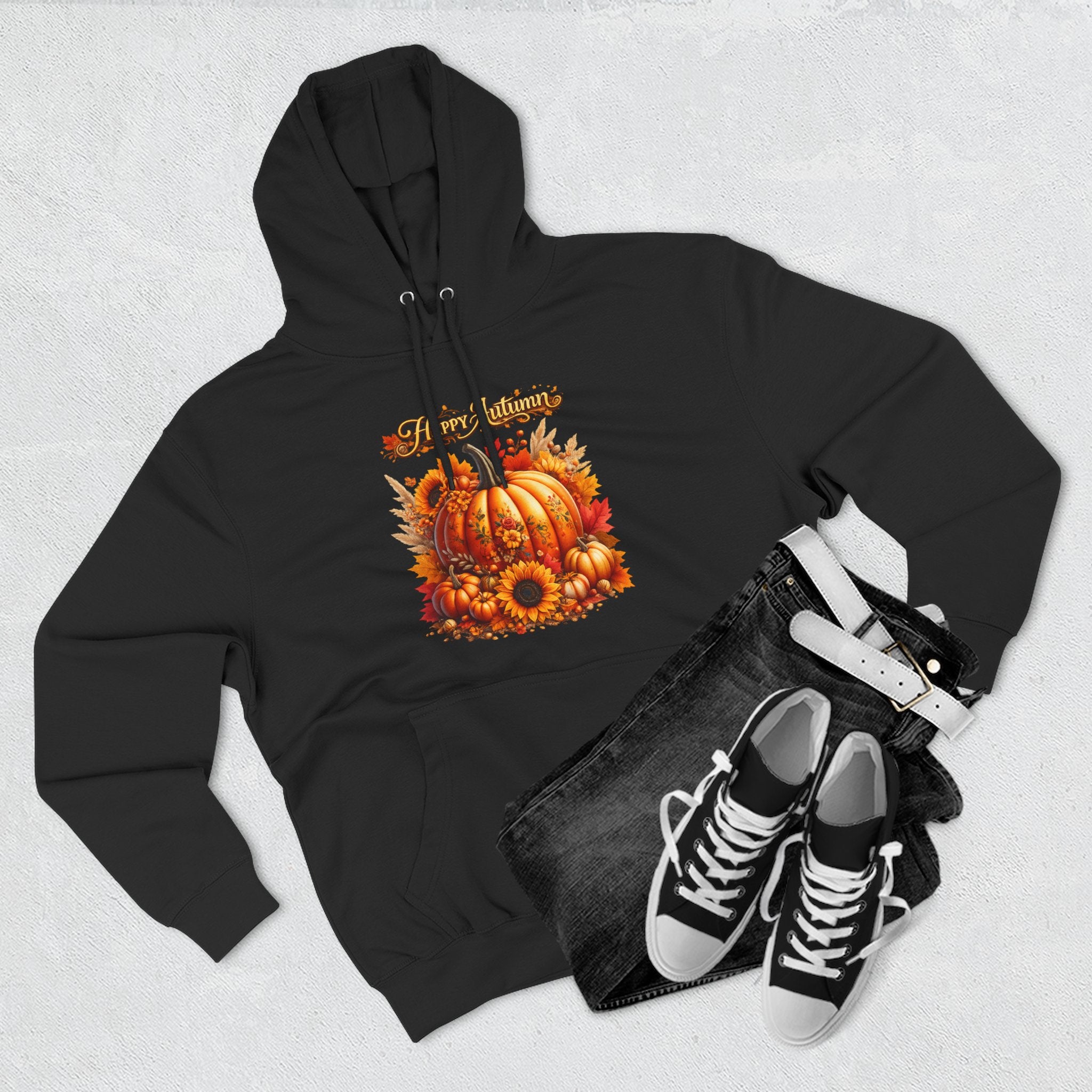Autumn  - Fall Pumpkin Hoodie - Harvest Sunflower Fall Sweatshirt
