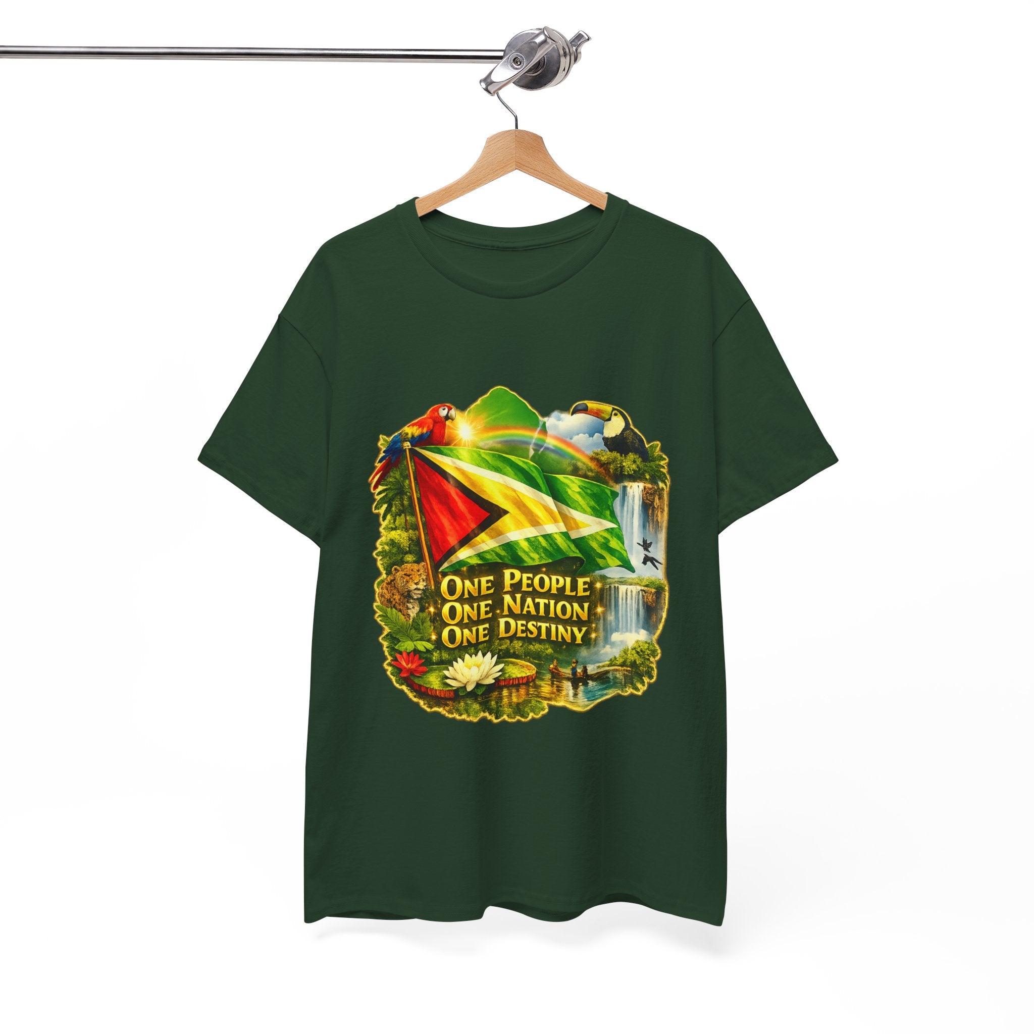 Guyana Flag T-Shirt  unisex – "One People, One Nation, One Destiny" Patriotic Tee