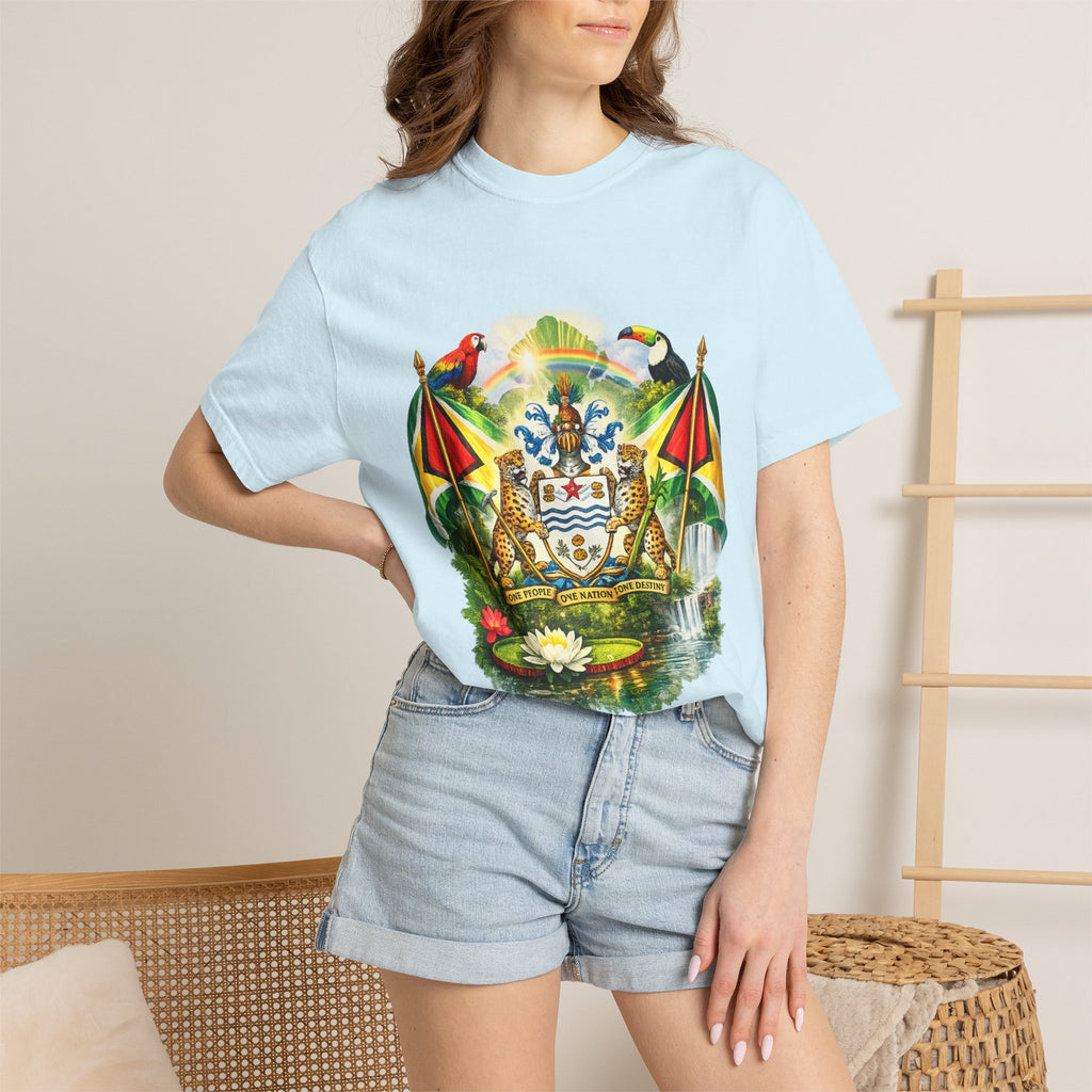 Guyana Coat of Arms T-Shirt  Men’s / Unisex T- Shirts — Guyanese National Emblem Tee