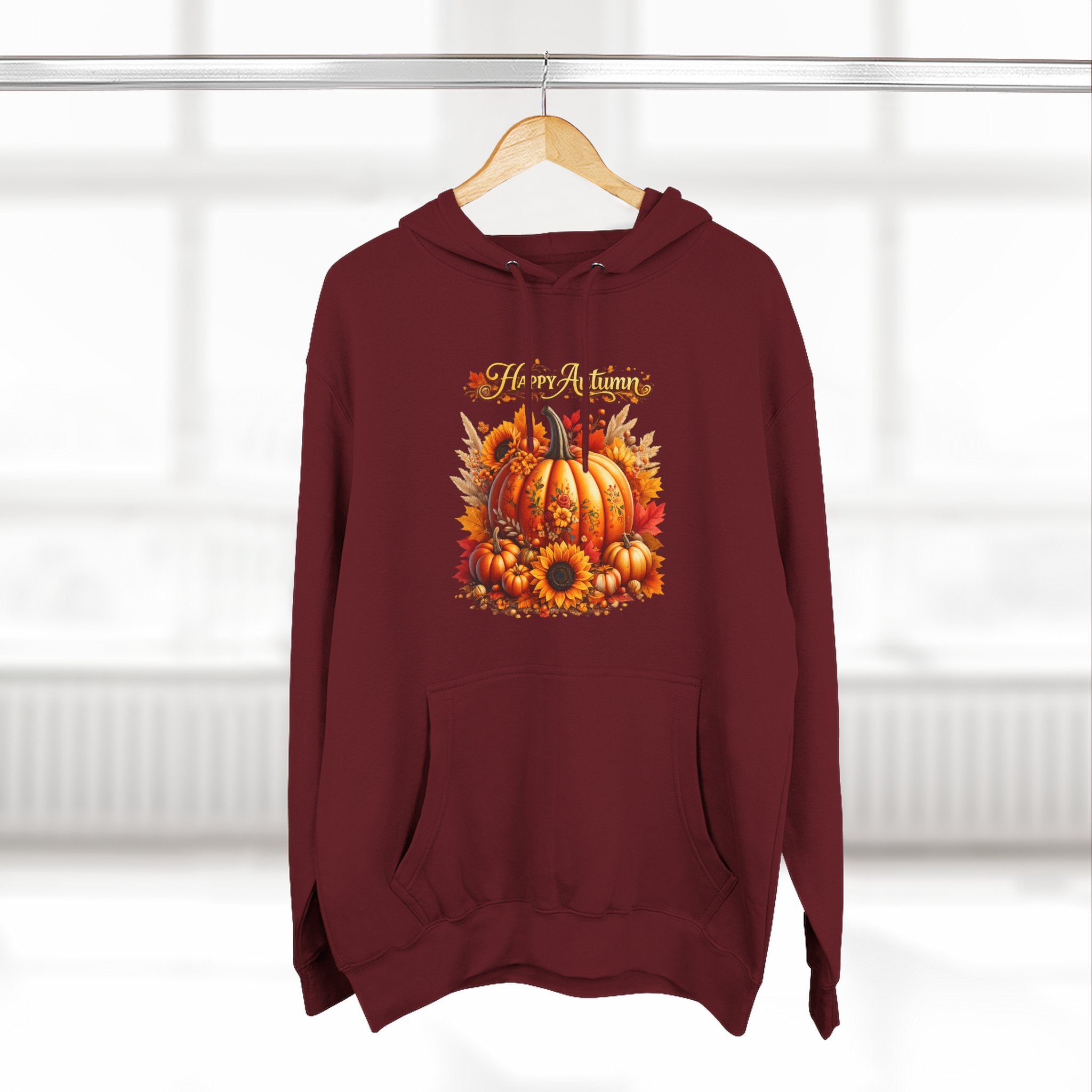 Autumn  - Fall Pumpkin Hoodie - Harvest Sunflower Fall Sweatshirt