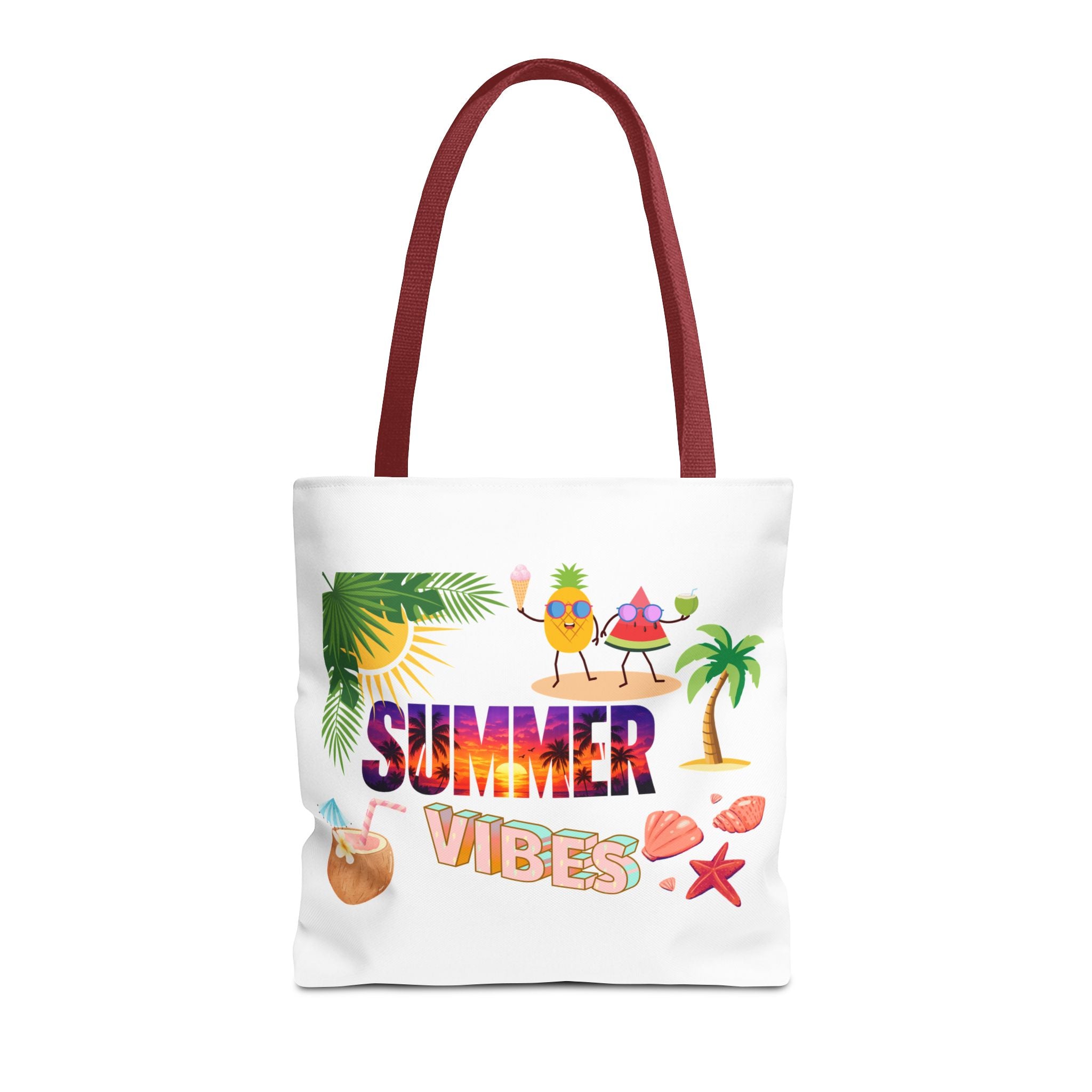 Summer Vibes Tote Bag — Pink Beach Holiday Grocery & Pool Tote
