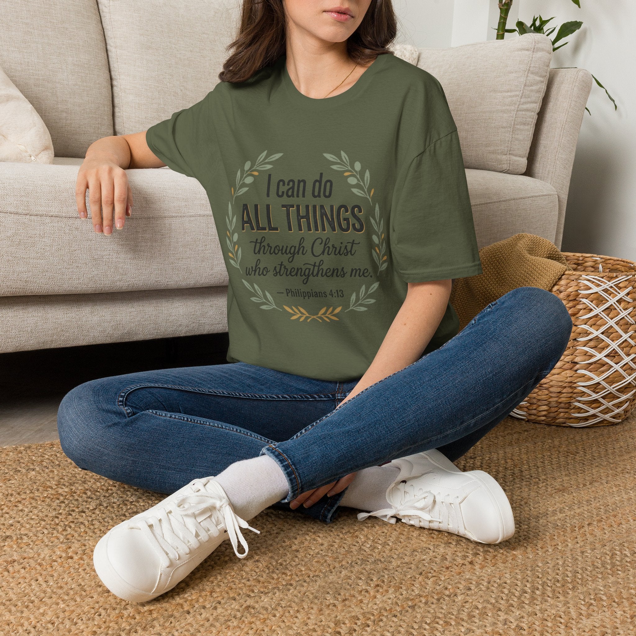Bible Verses Inspired Tee Shirt — Inspirational Faith Tee with Scripture Text