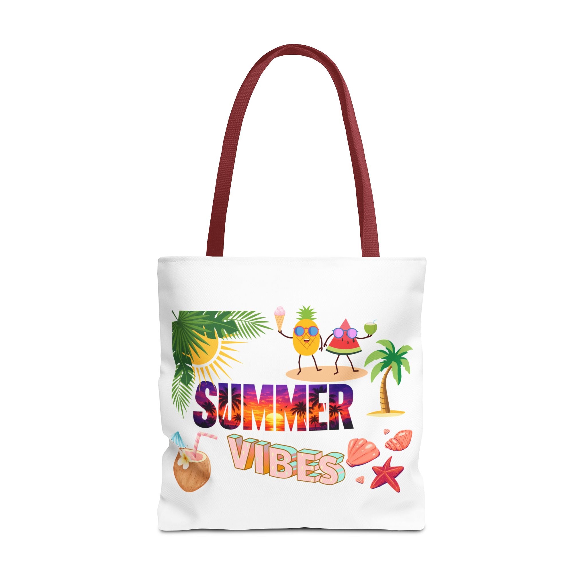 Summer Vibes Tote Bag — Pink Beach Holiday Grocery & Pool Tote