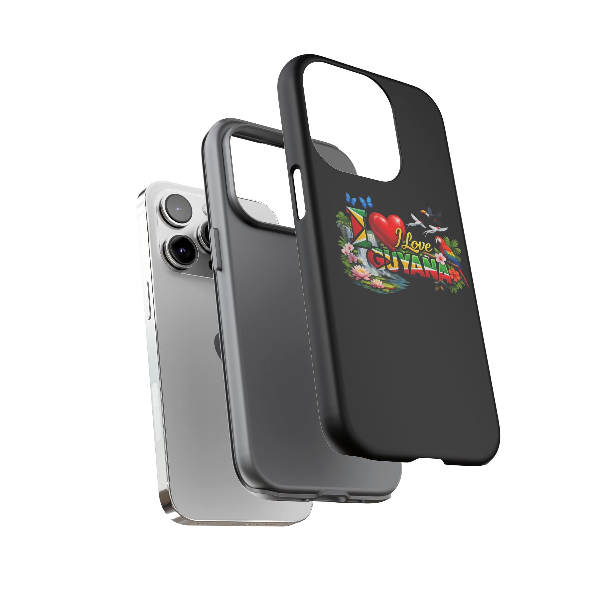 Phone case I Love Guyana Phone Case — Tough Protective Tropical Flag Design
