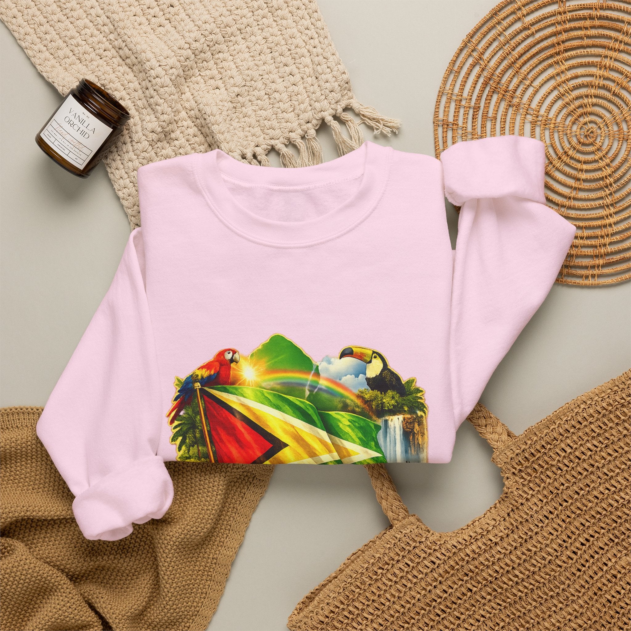 Guyana Flag & Wildlife Sweatshirt — "One People, One Nation, One Destiny" Crewneck