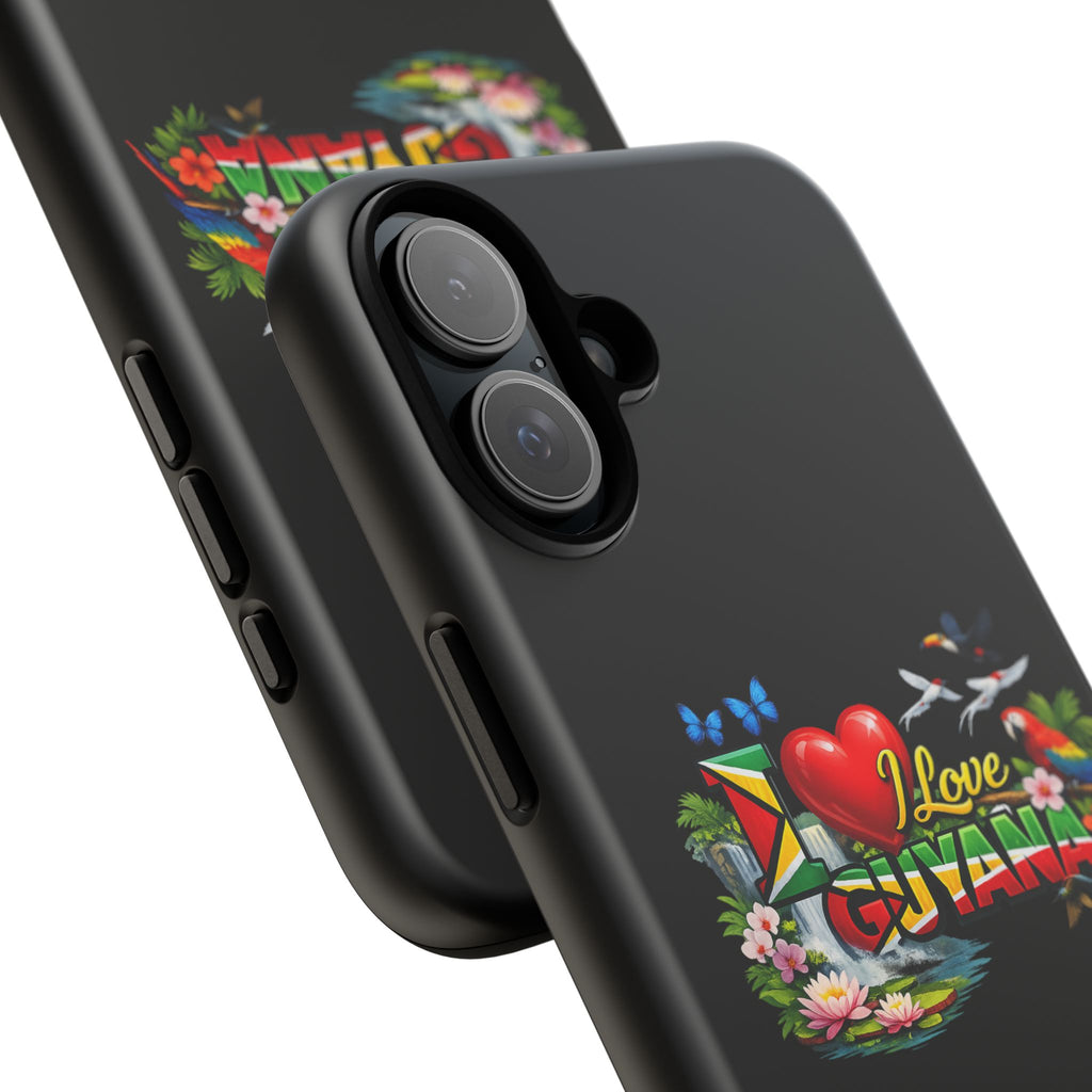 Phone case I Love Guyana Phone Case — Tough Protective Tropical Flag Design