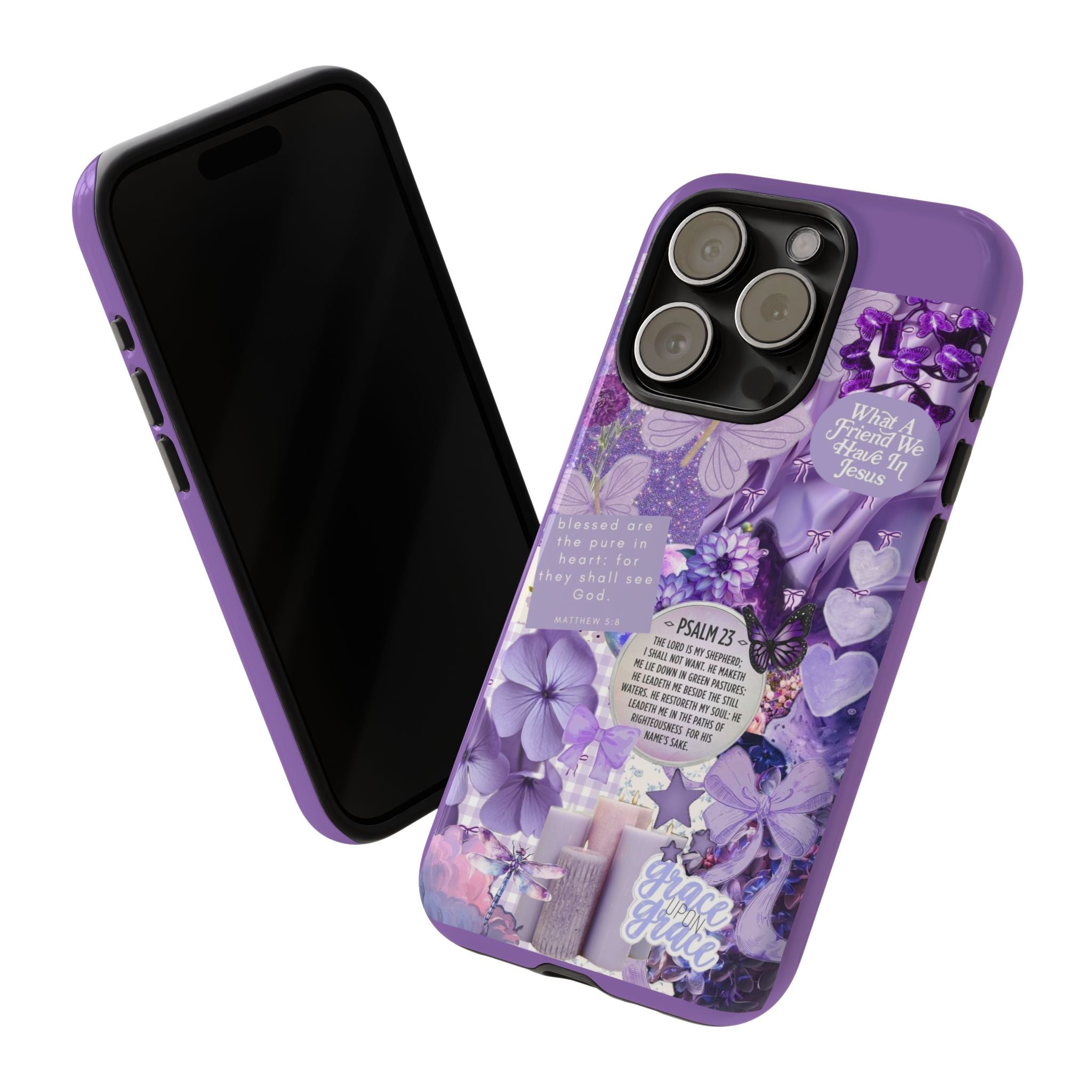 Bible Verse phone case - His Love Never Fails Psalm Phone Case — Floral Christian Scripture iPhone Cover