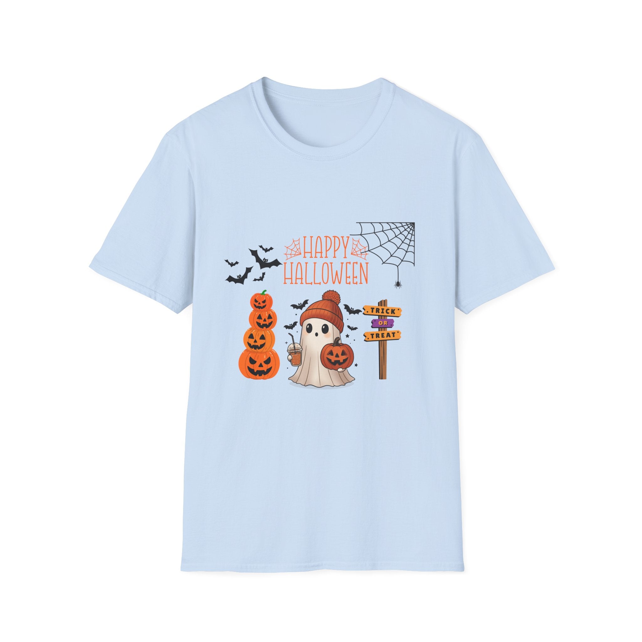 Halloween Cute Pumpkin Tee — "Happy Halloween" Graphic T-Shirt