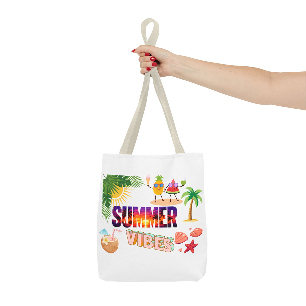 Summer Vibes Tote Bag — Pink Beach Holiday Grocery & Pool Tote