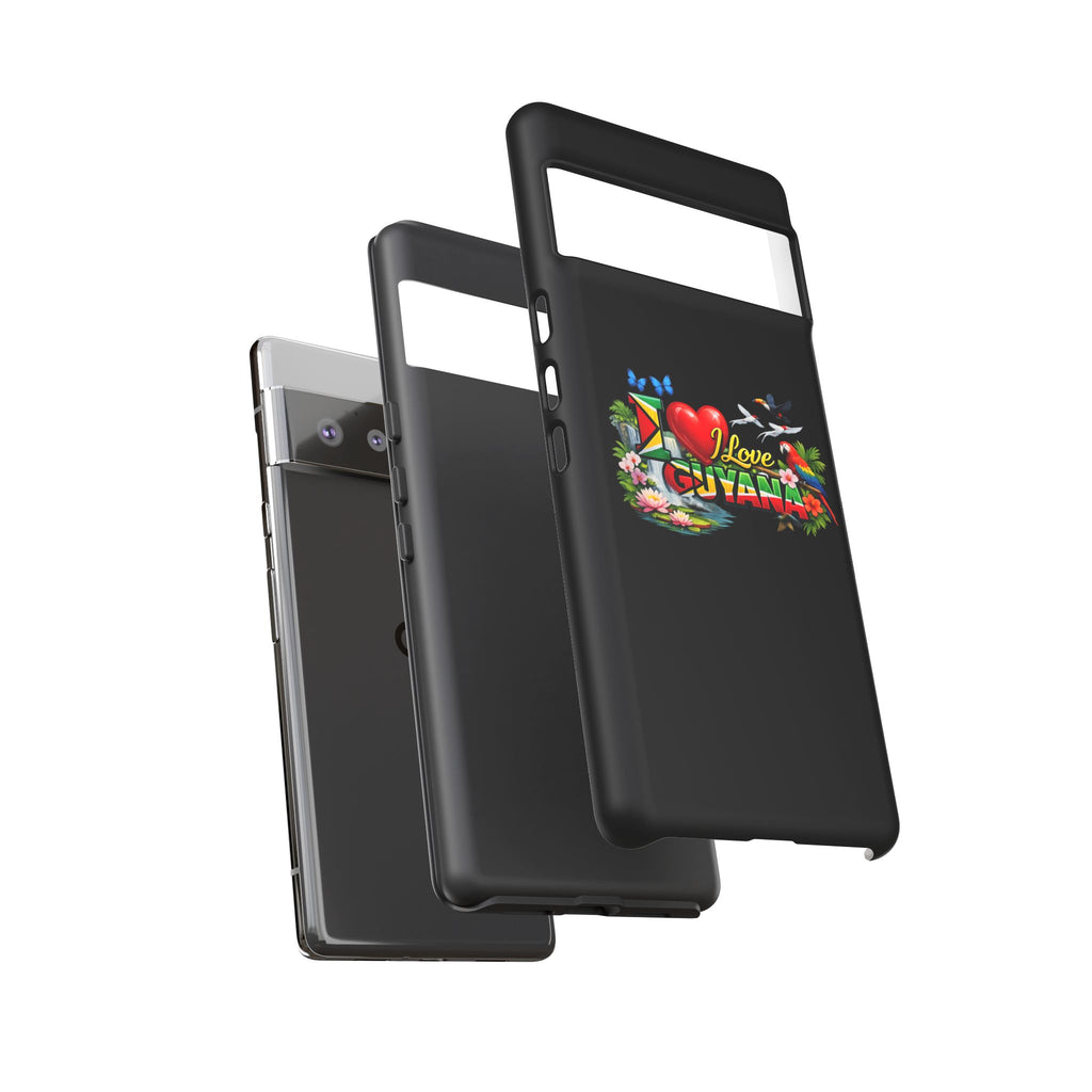 Phone case I Love Guyana Phone Case — Tough Protective Tropical Flag Design