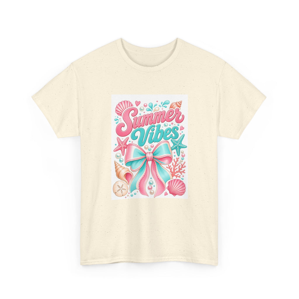 Summer Vibes T-Shirt — Pastel Mermaid Bow Beach Graphic Tee