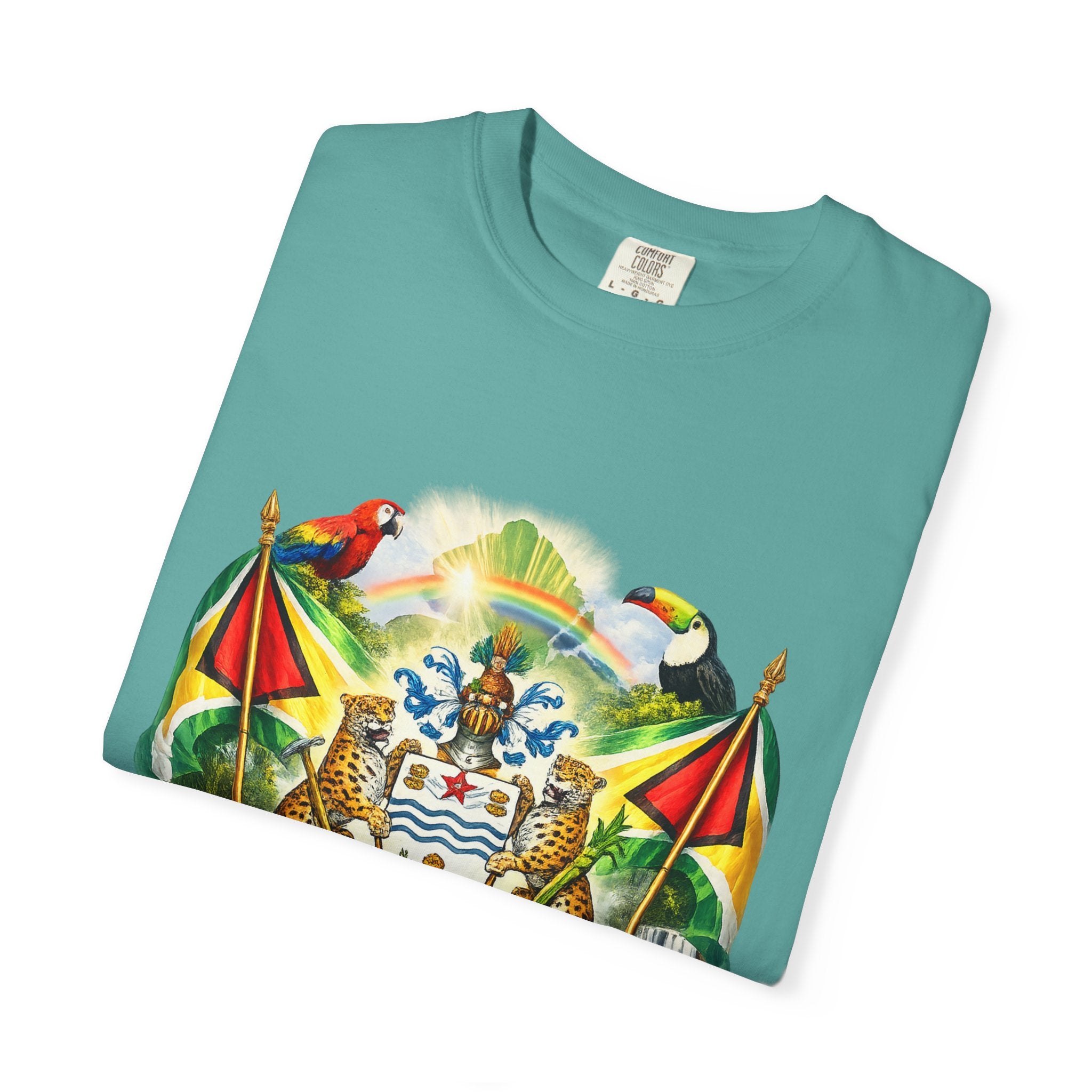 Guyana Coat of Arms T-Shirt  Men’s / Unisex T- Shirts — Guyanese National Emblem Tee
