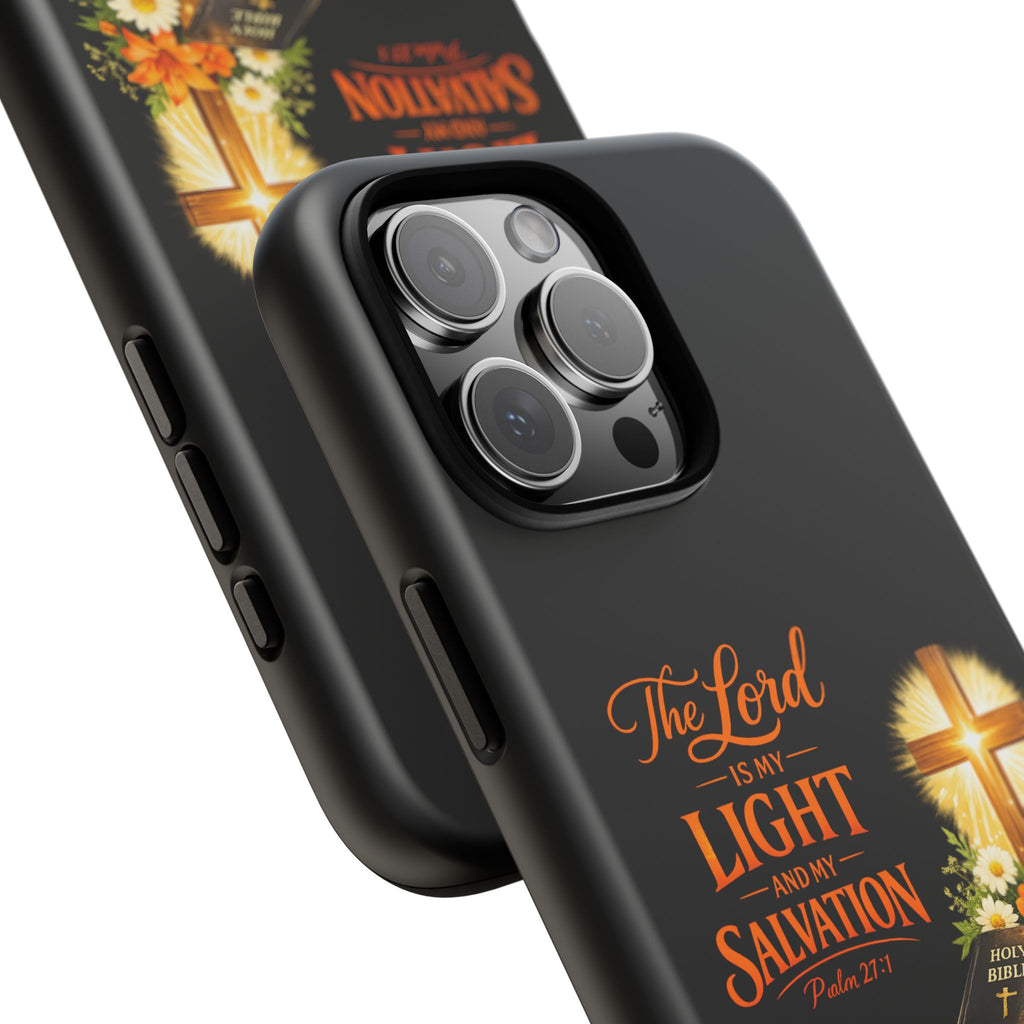 Christian Phone Case — "The Lord Is My Light and My Salvation" Bible Verse Design